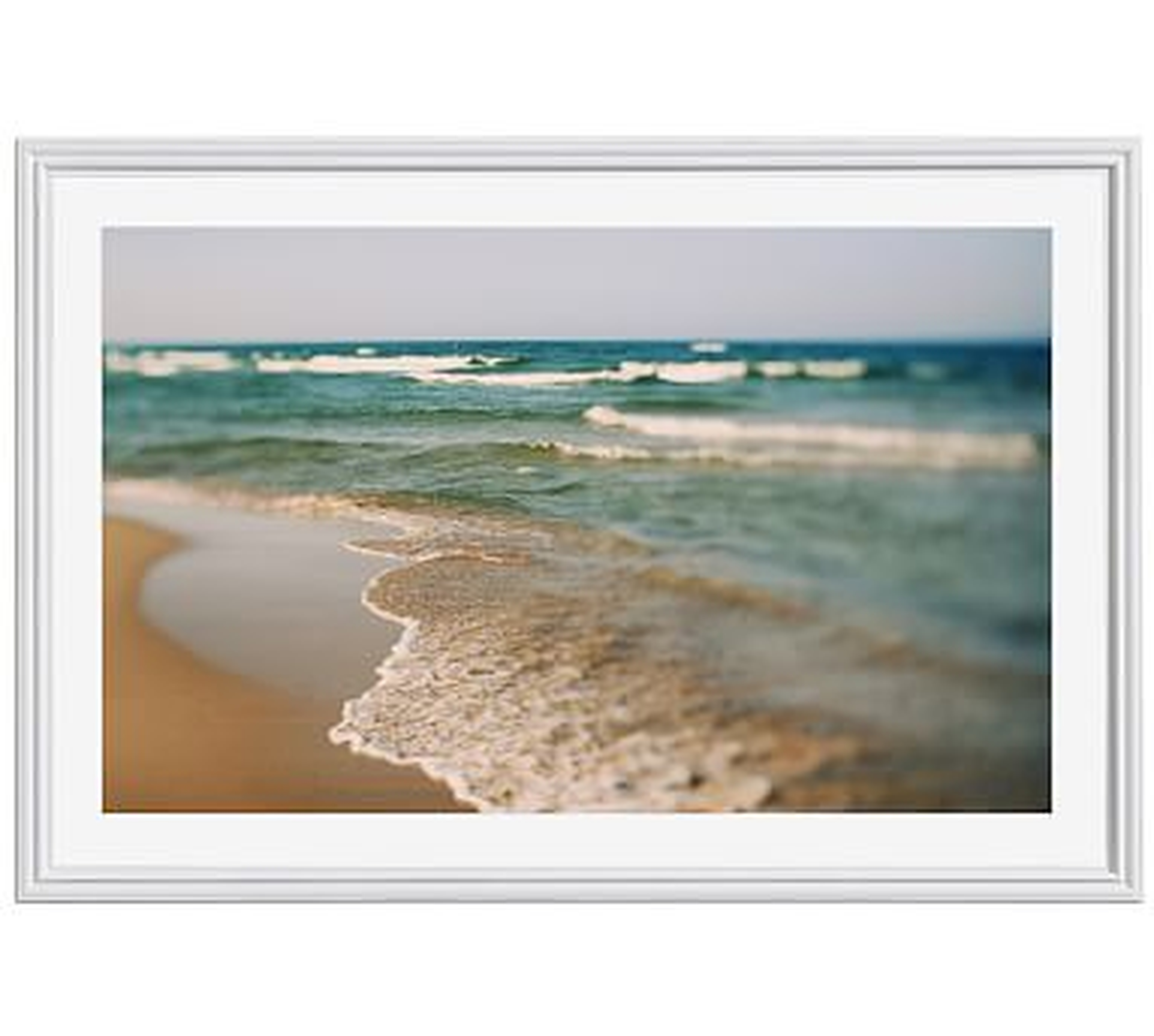 Fresh Water Framed Print by Alicia Bock, 28x42", Ridged Distressed Frame, White, Mat - Pottery Barn