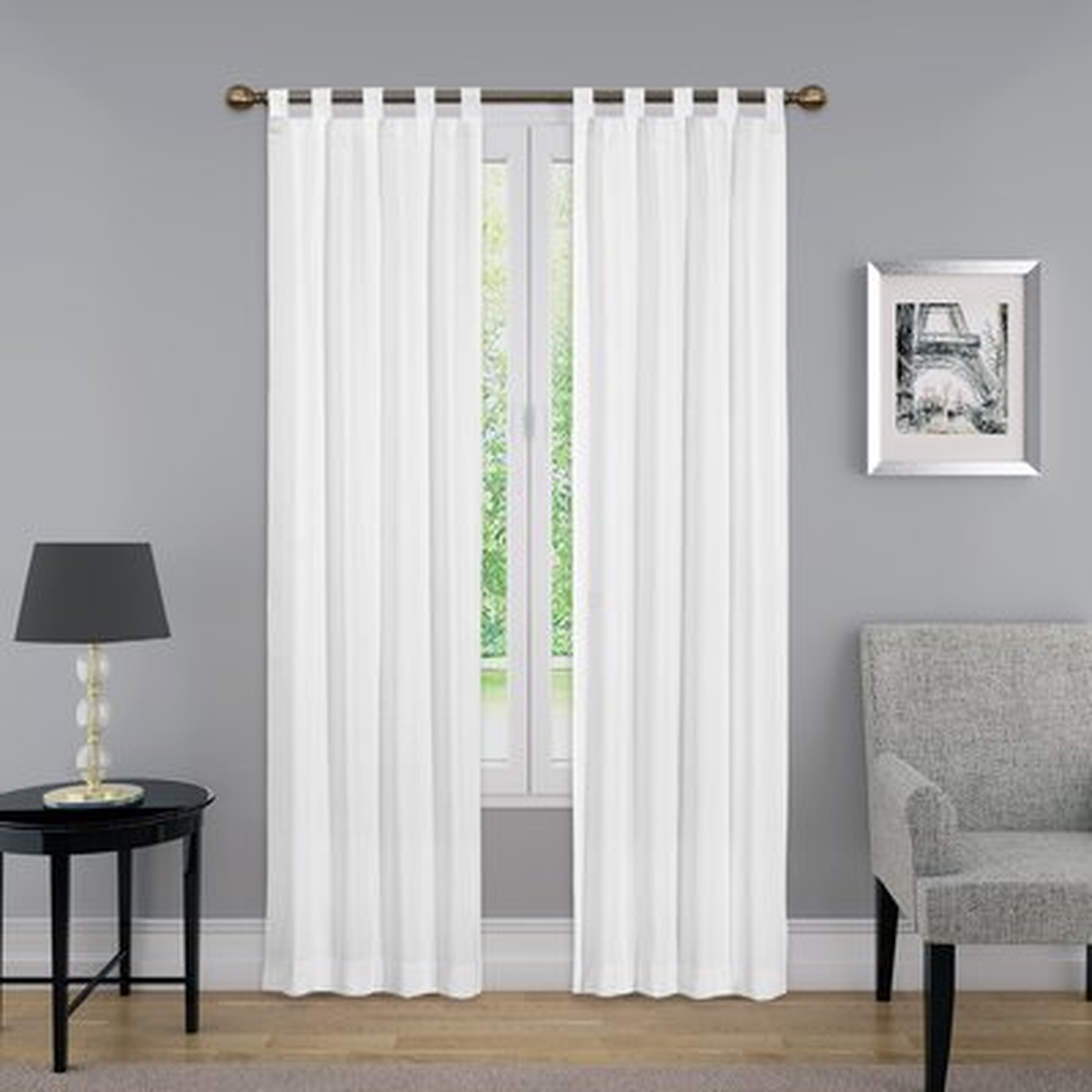 Barretti Solid Sheer Tab Top Curtain Panels - AllModern