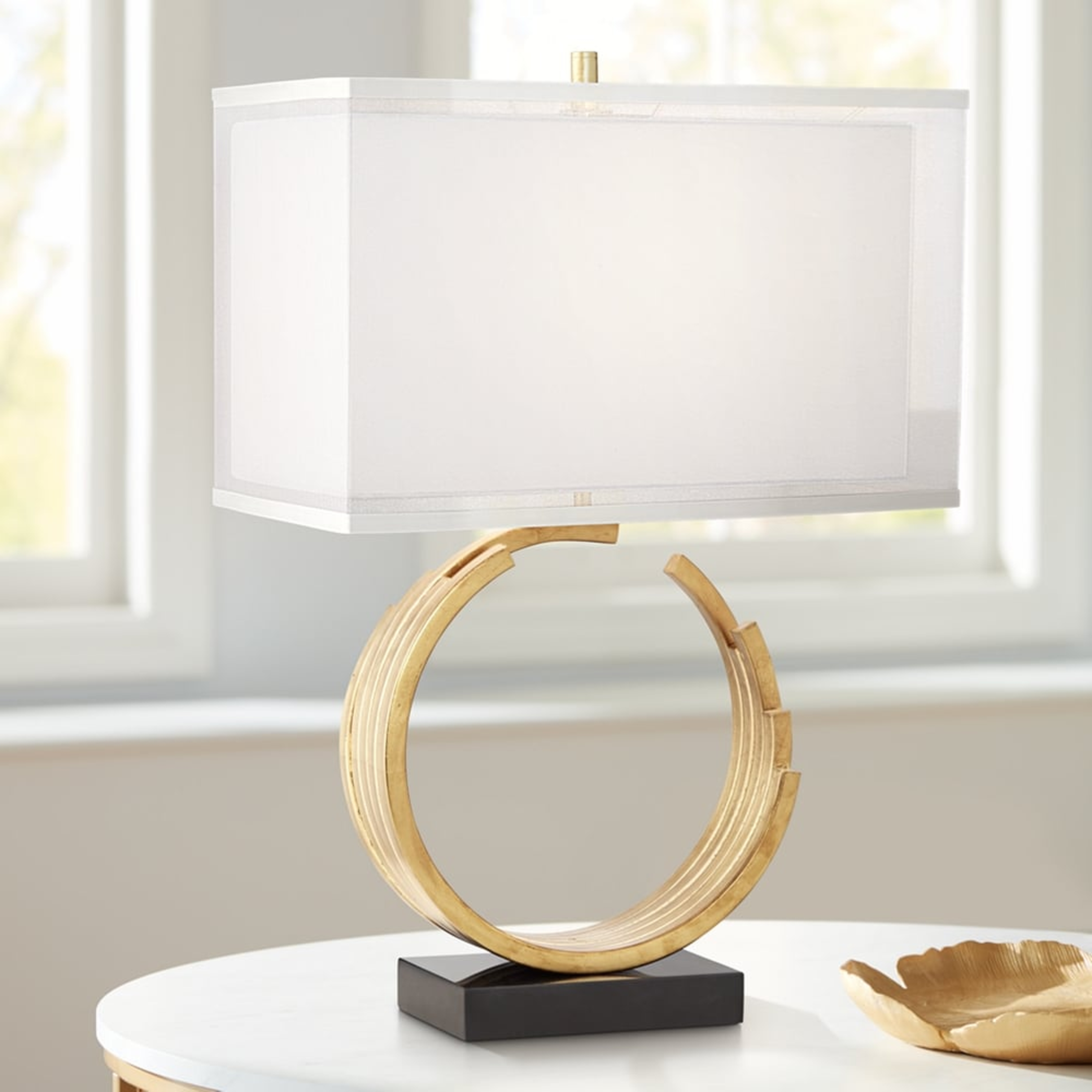 Riley Gold Leaf Table Lamp - Style # 43D90 - Lamps Plus