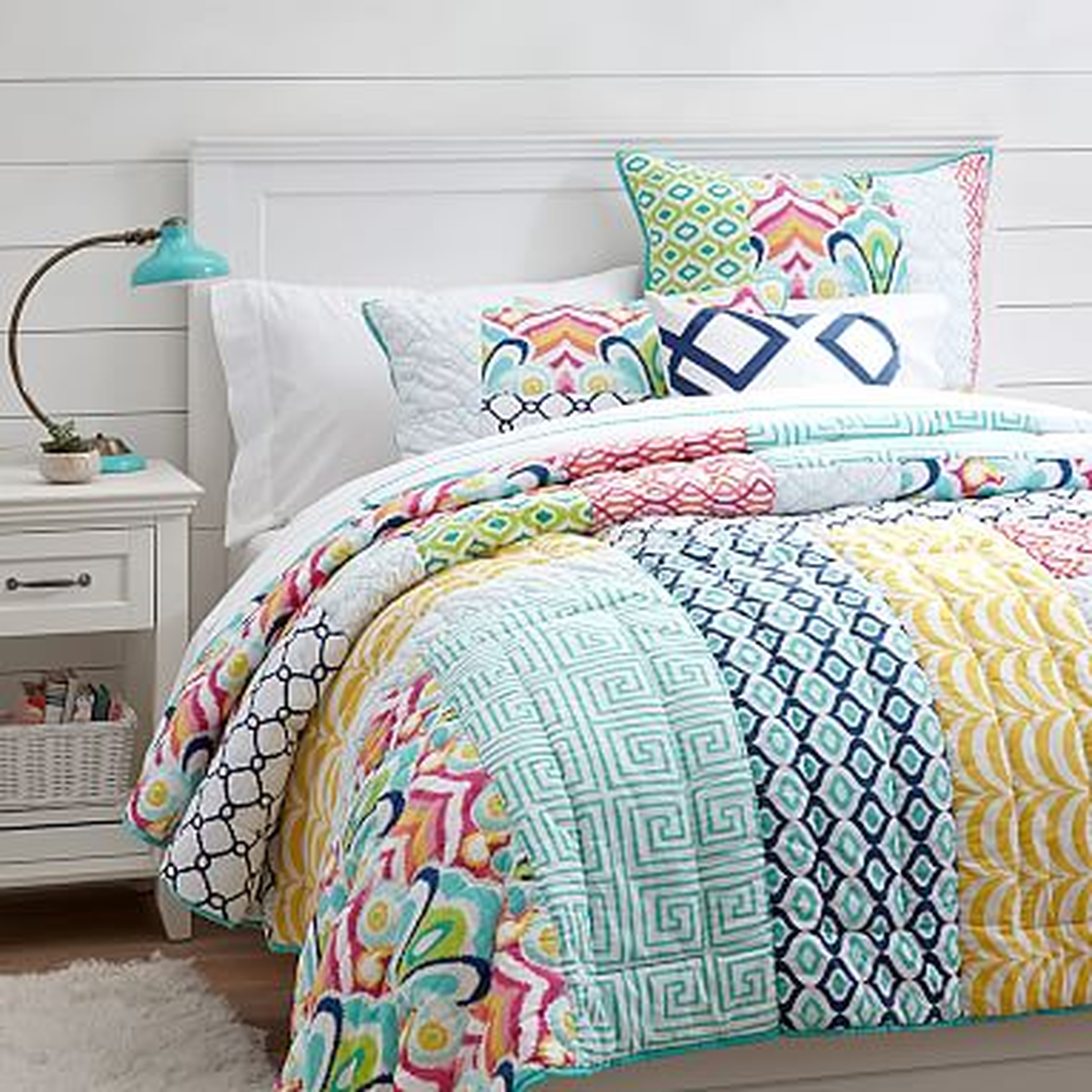 Palm Springs Patchwork Quilt, Multi, Twin - Pottery Barn Teen