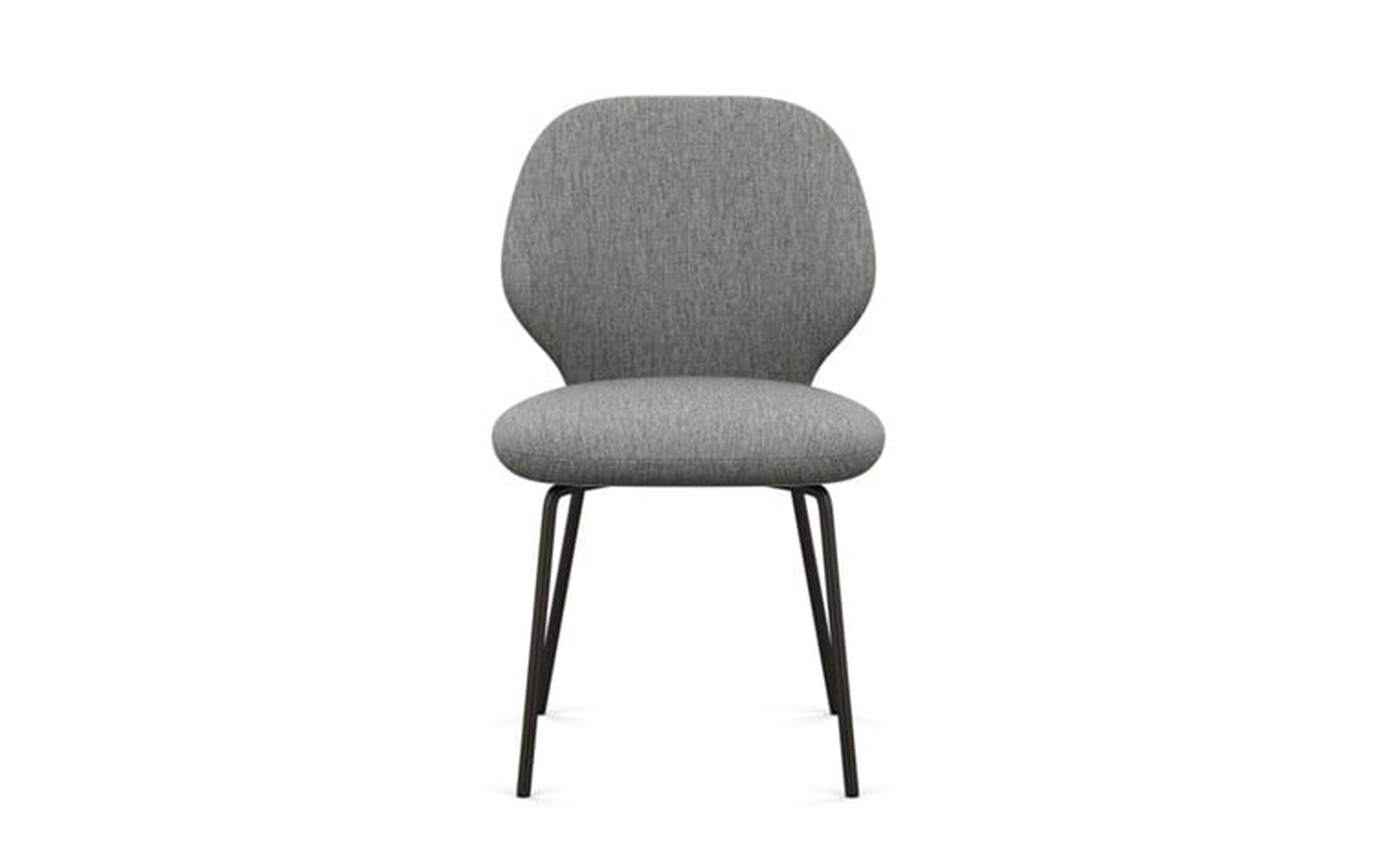 Kit Dining Chair with Plow Fabric and Matte Black legs - Interior Define