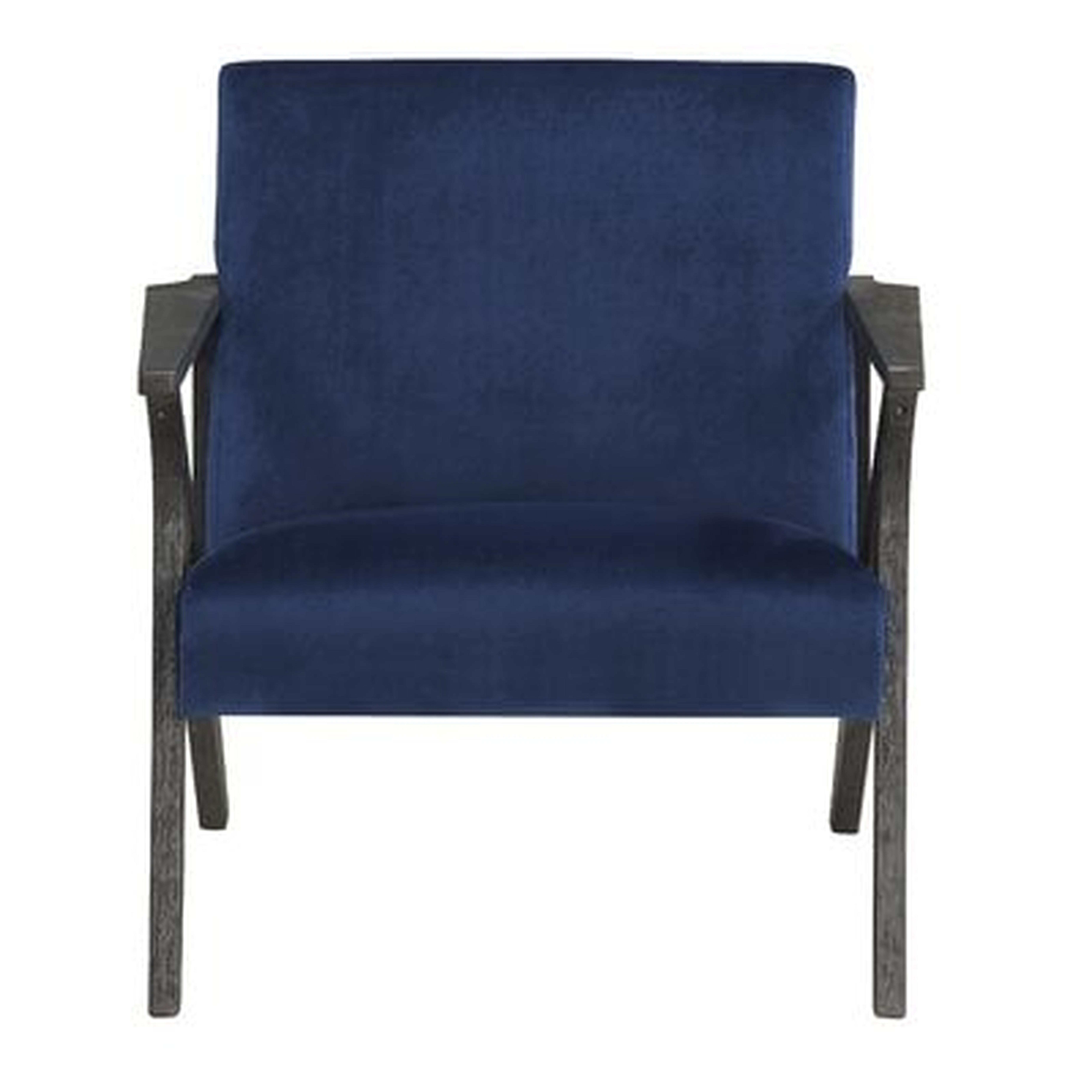 Accent Chair, Navy Velvet - Wayfair