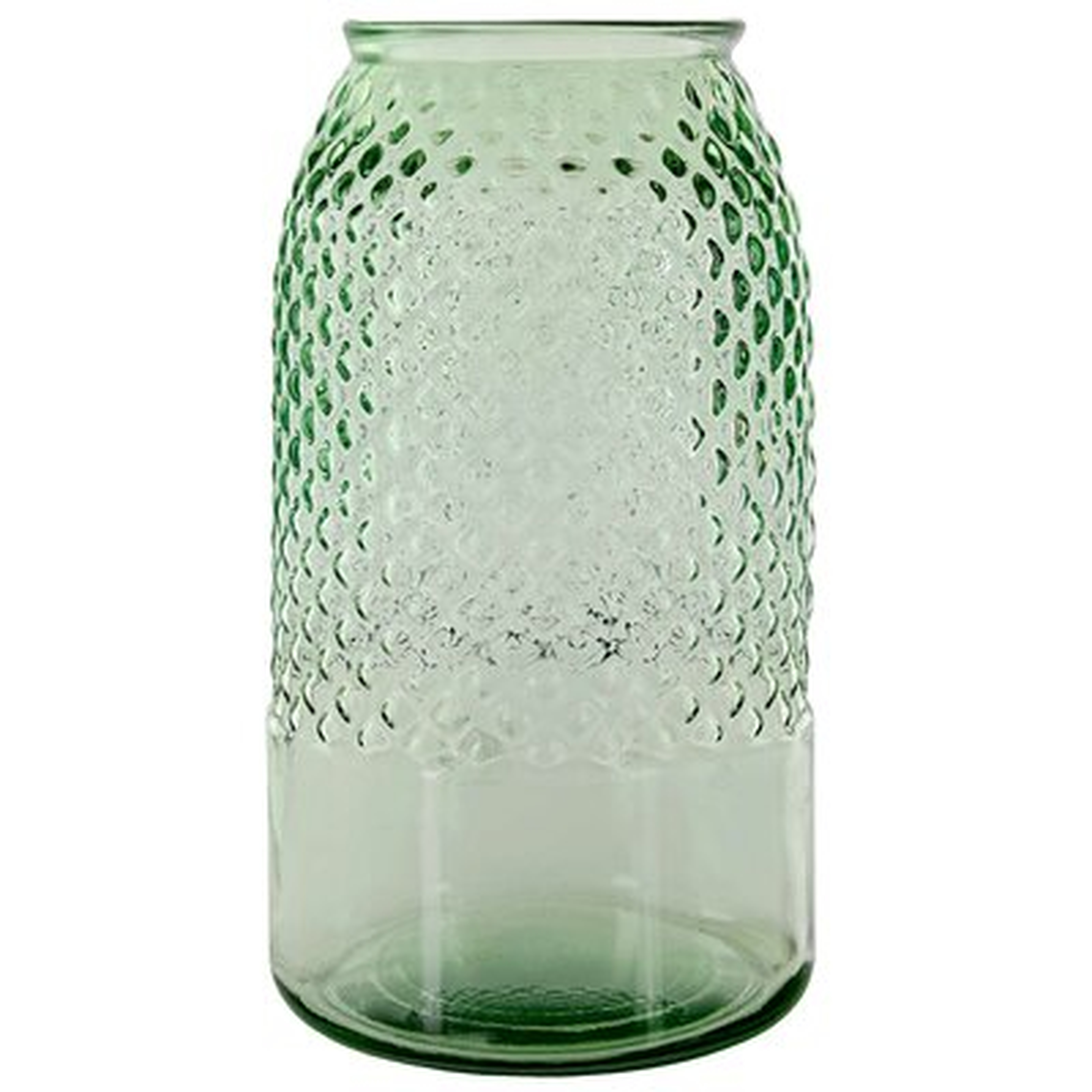 Friedell Diamond Recycled Glass Table Vase - Wayfair