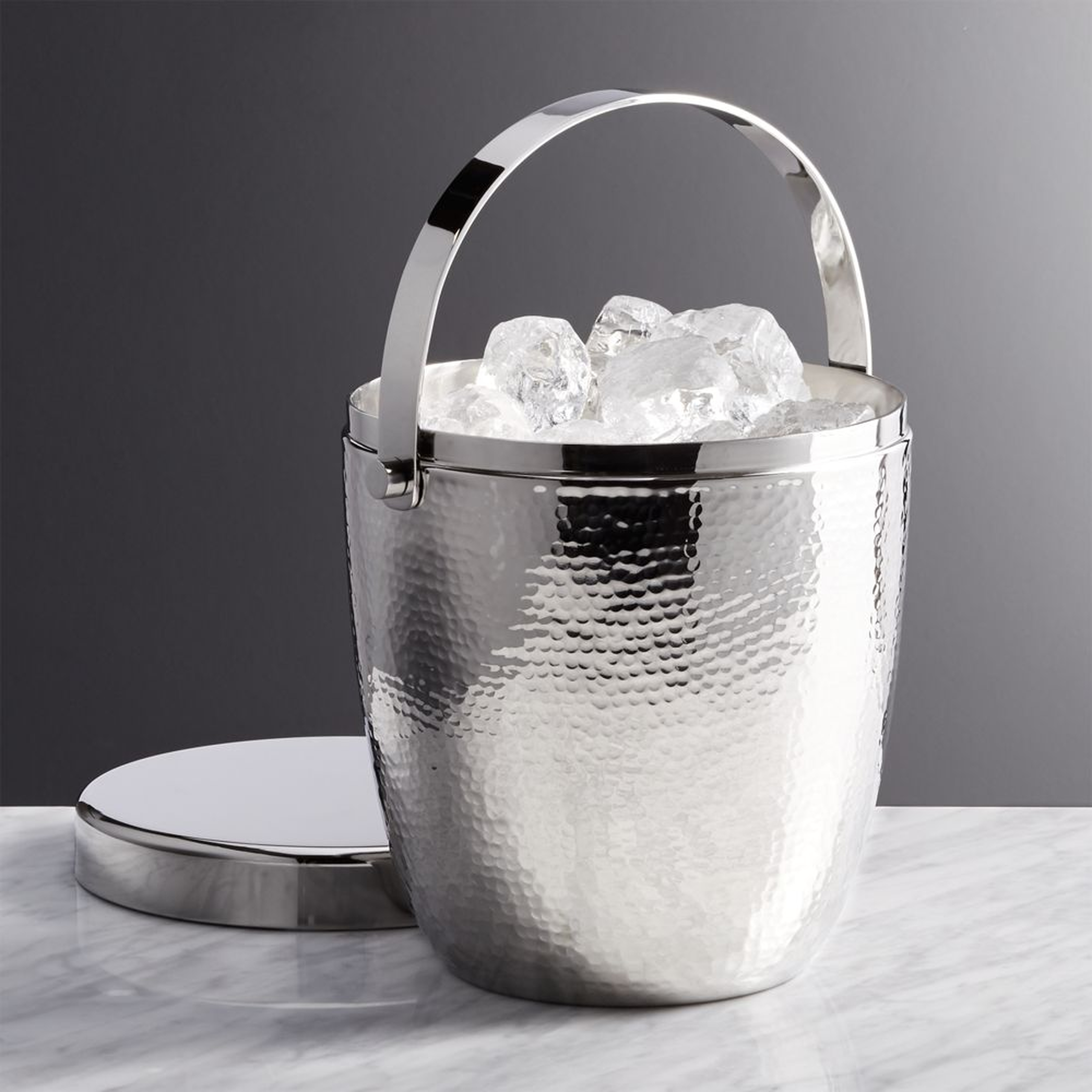 Graham Hammered Metal Ice Bucket - Crate and Barrel
