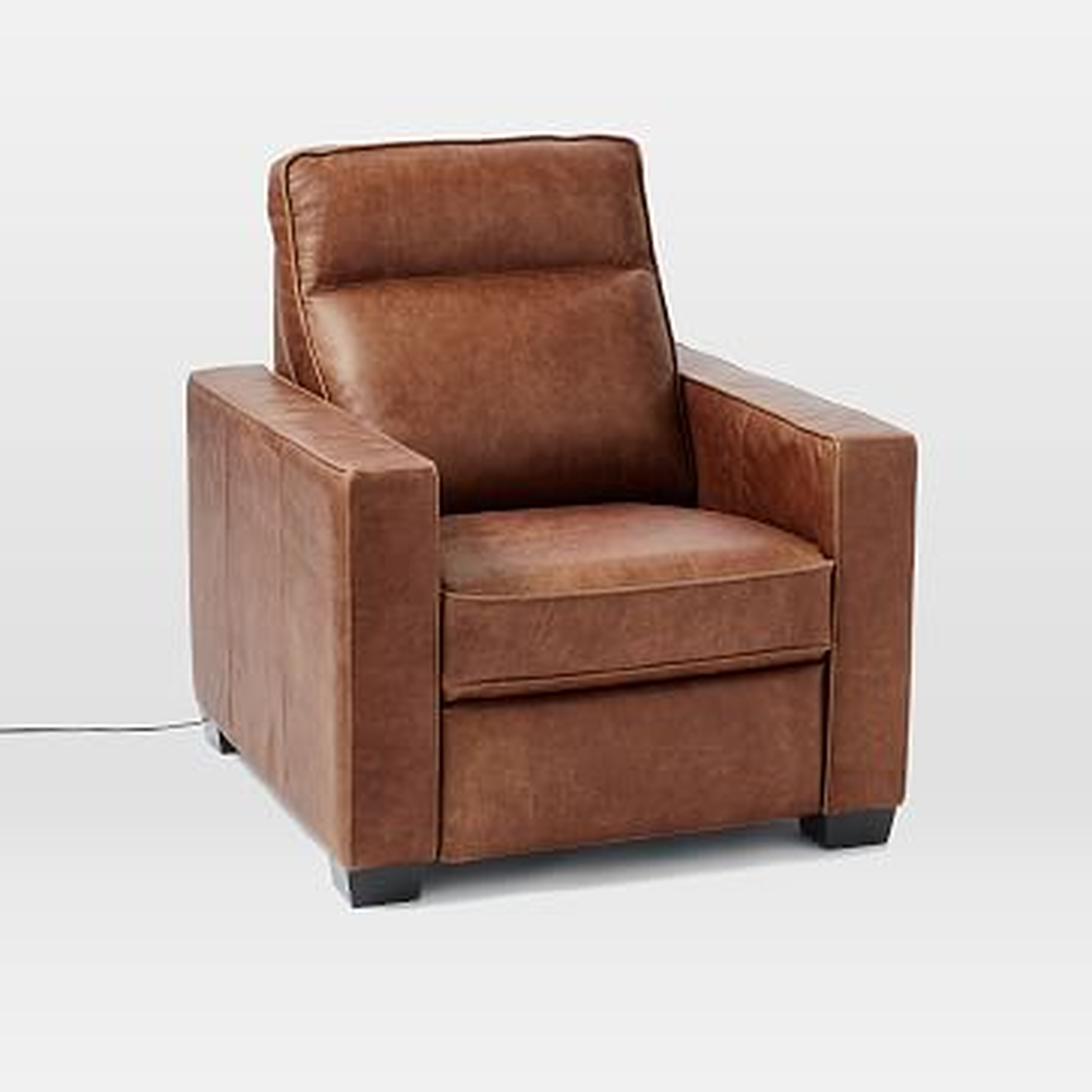Henry(R) Leather Power Recliner Chair - Tobacco - West Elm
