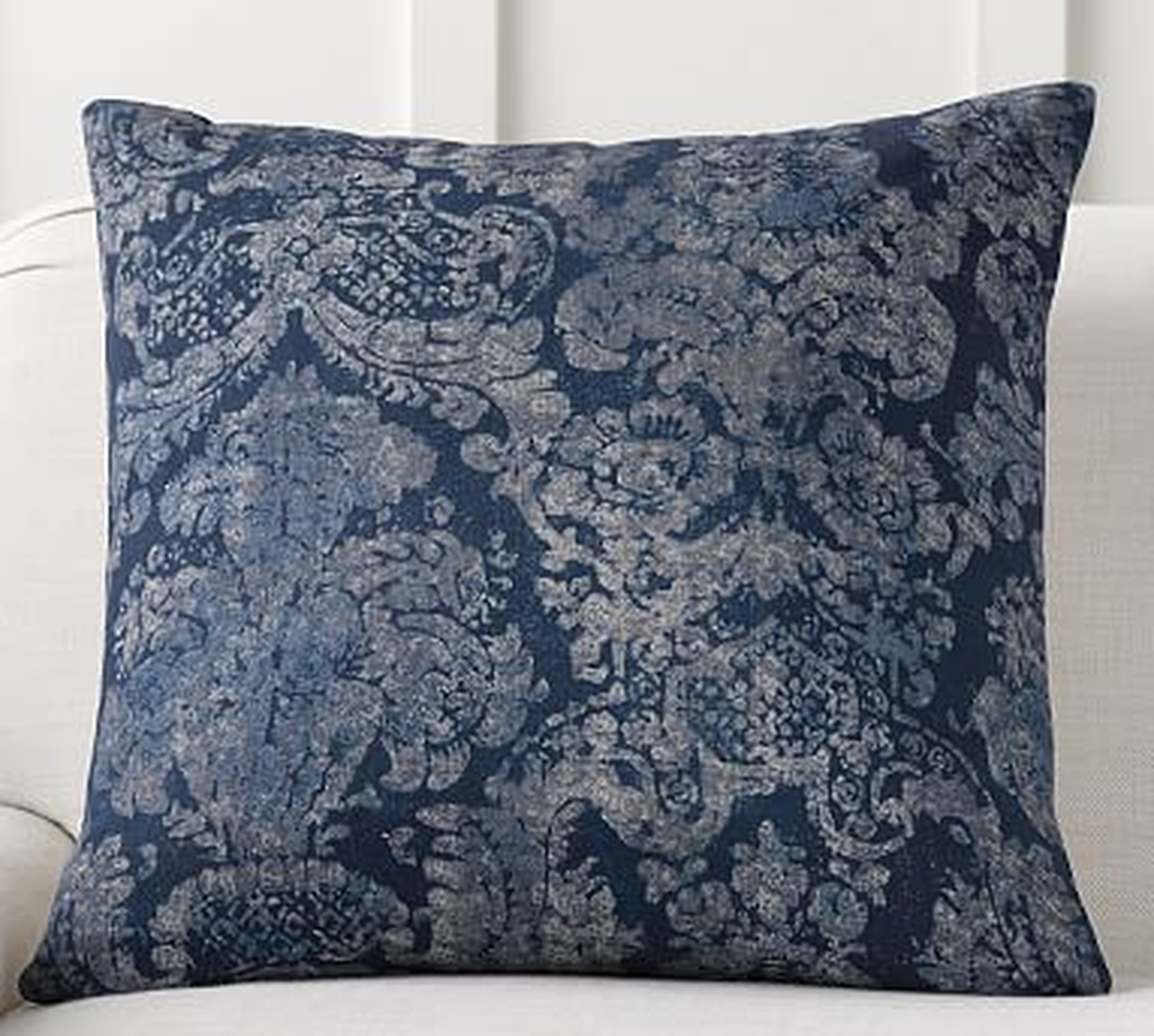 Lucci Printed Pillow, 24", Blue Multi - Pottery Barn