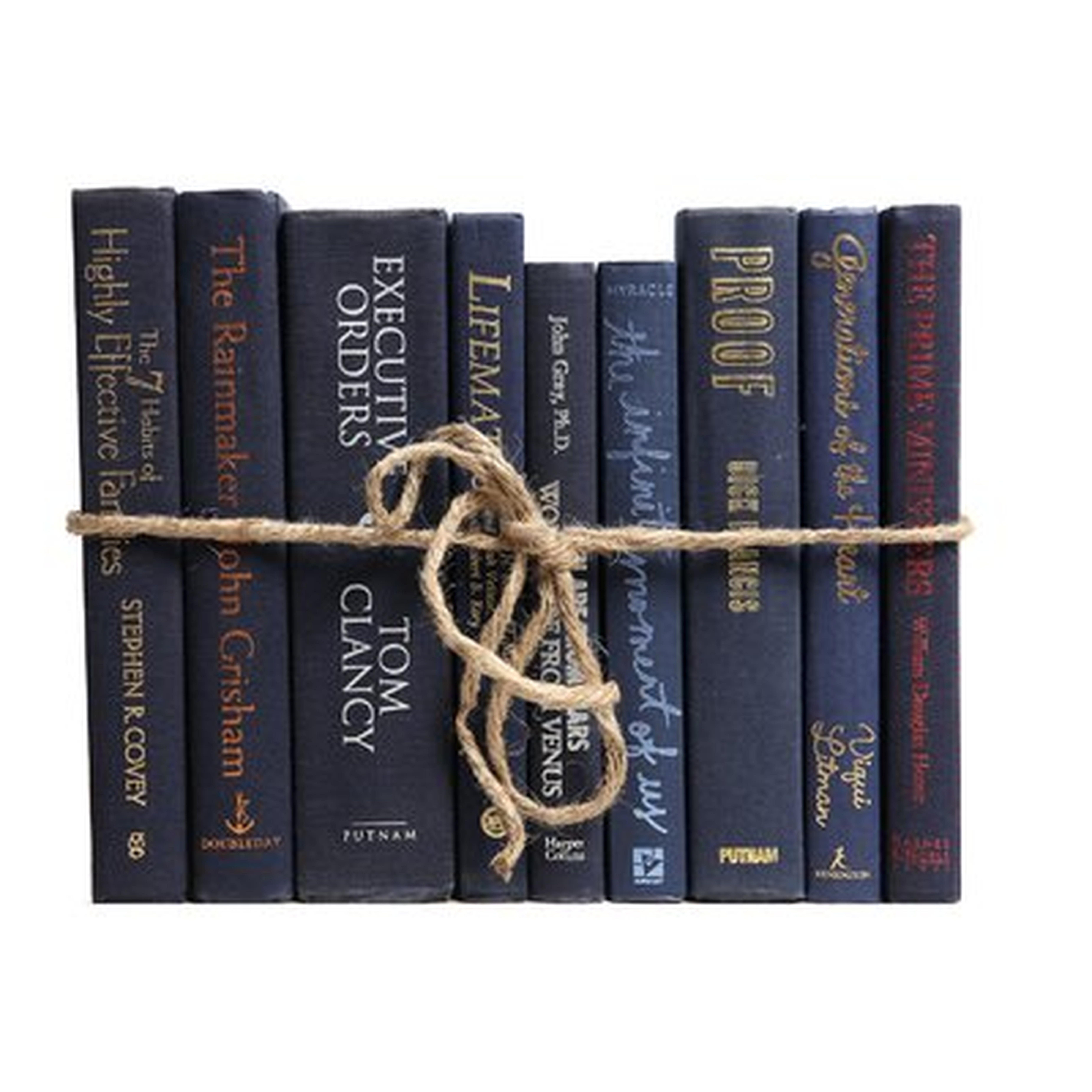Authentic Decorative Books - By Color Modern Navy ColorPak (1 Linear Foot, 10-12 Books) - Wayfair