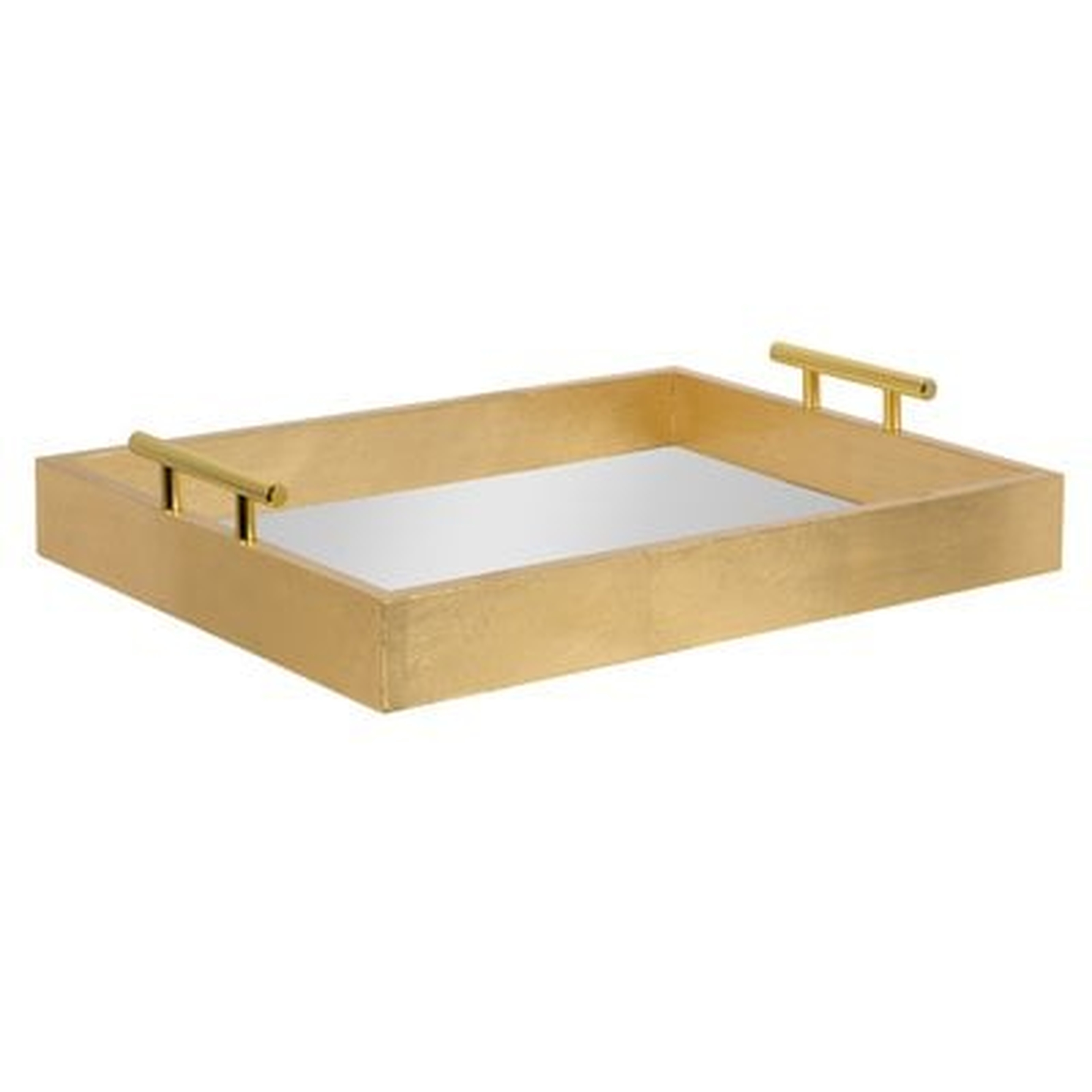 Lipton Decorative Serving Tray with Polished Metal Handles - AllModern