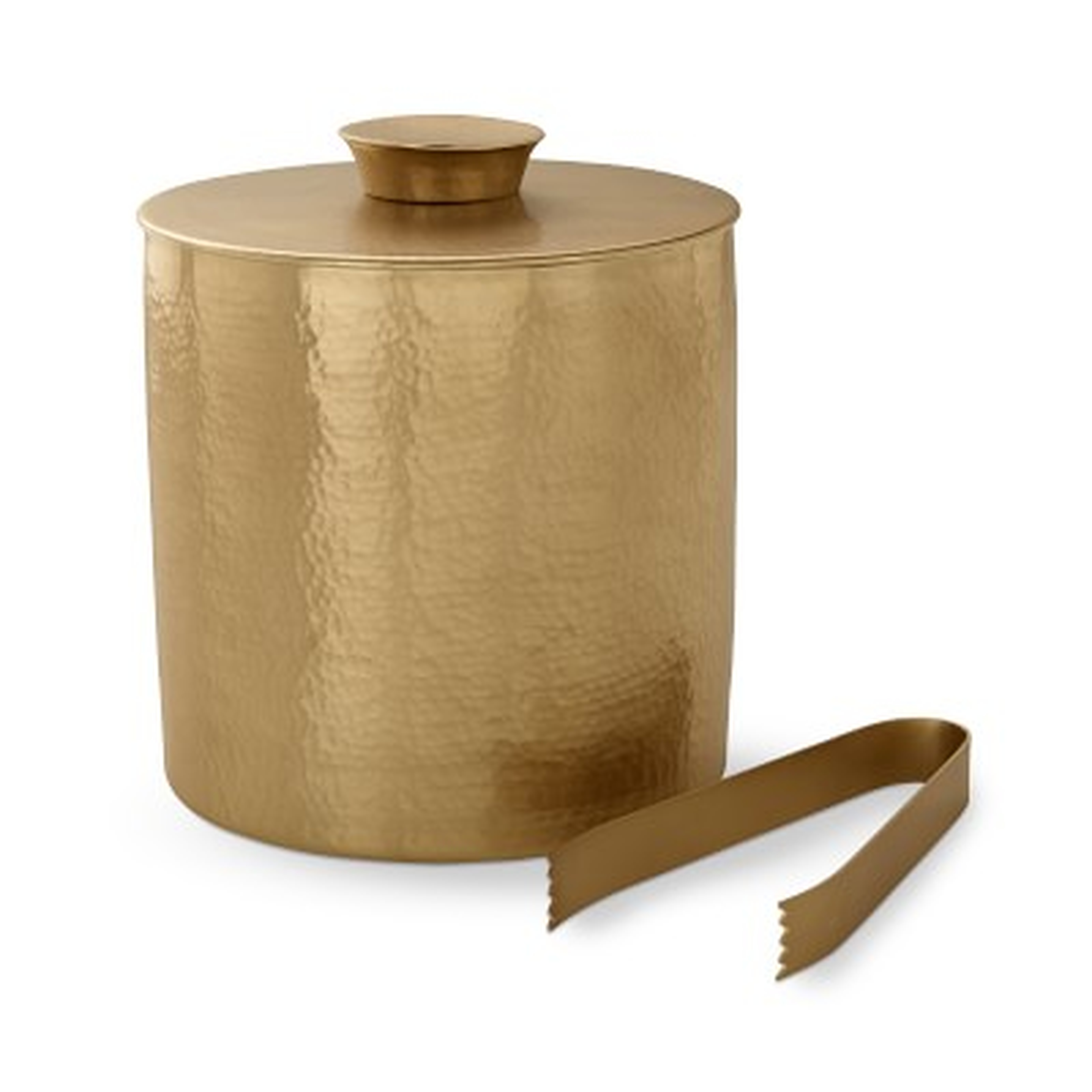Antique Brass Ice Bucket with Tongs - Williams Sonoma