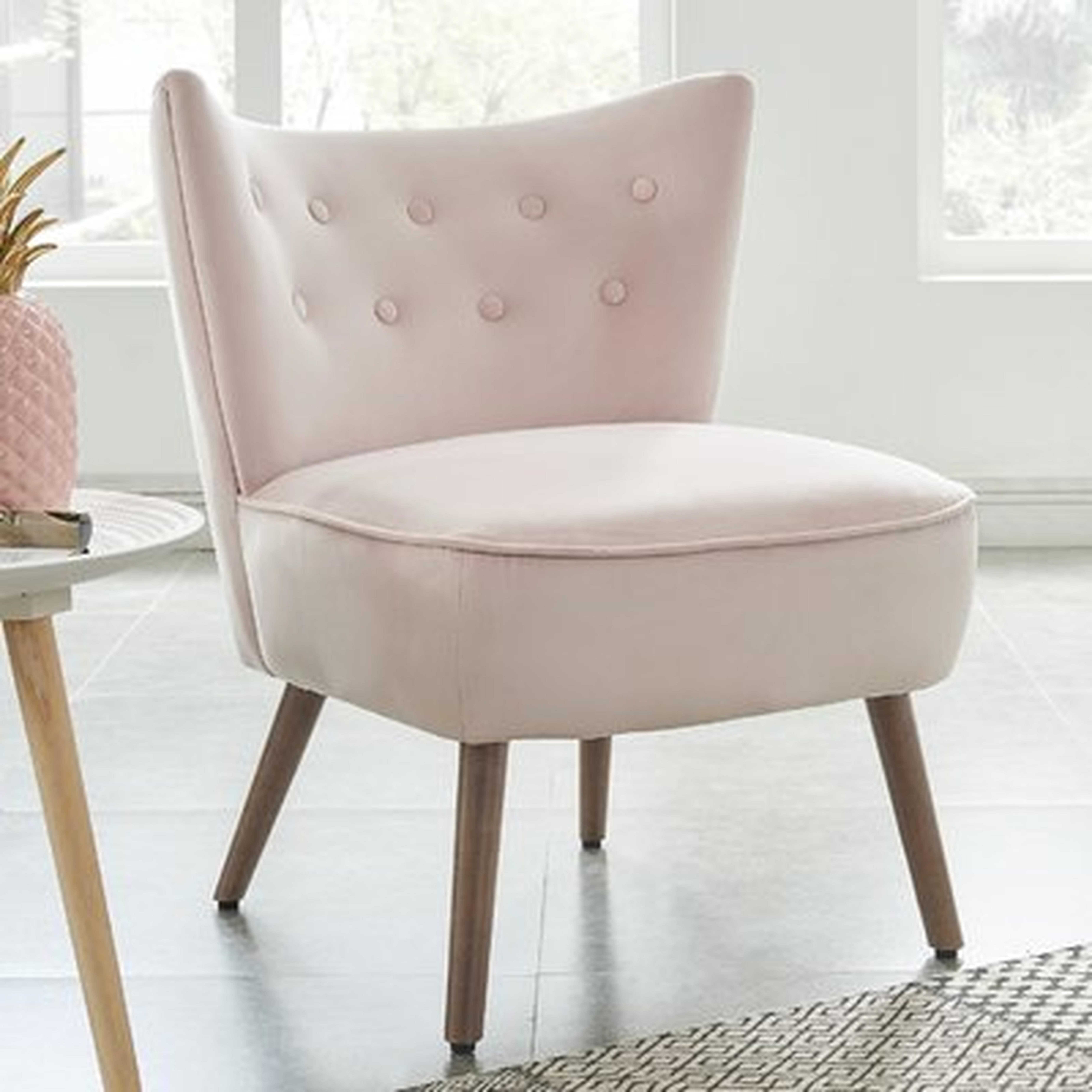Fairman Velvet Slipper Chair - Wayfair