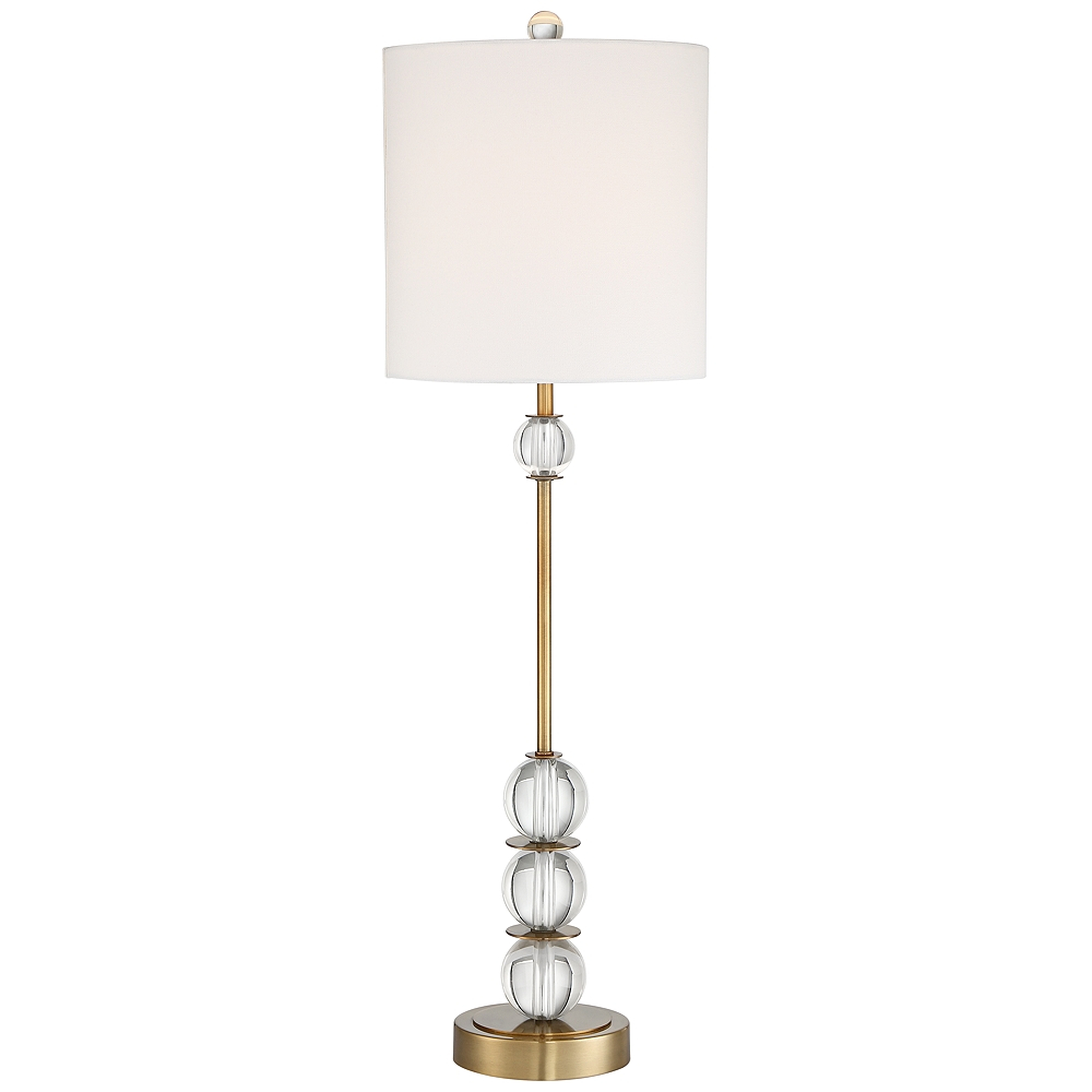 Halston Brass Metal Buffet Table Lamp with Crystal Accents - Style # 64H52 - Lamps Plus
