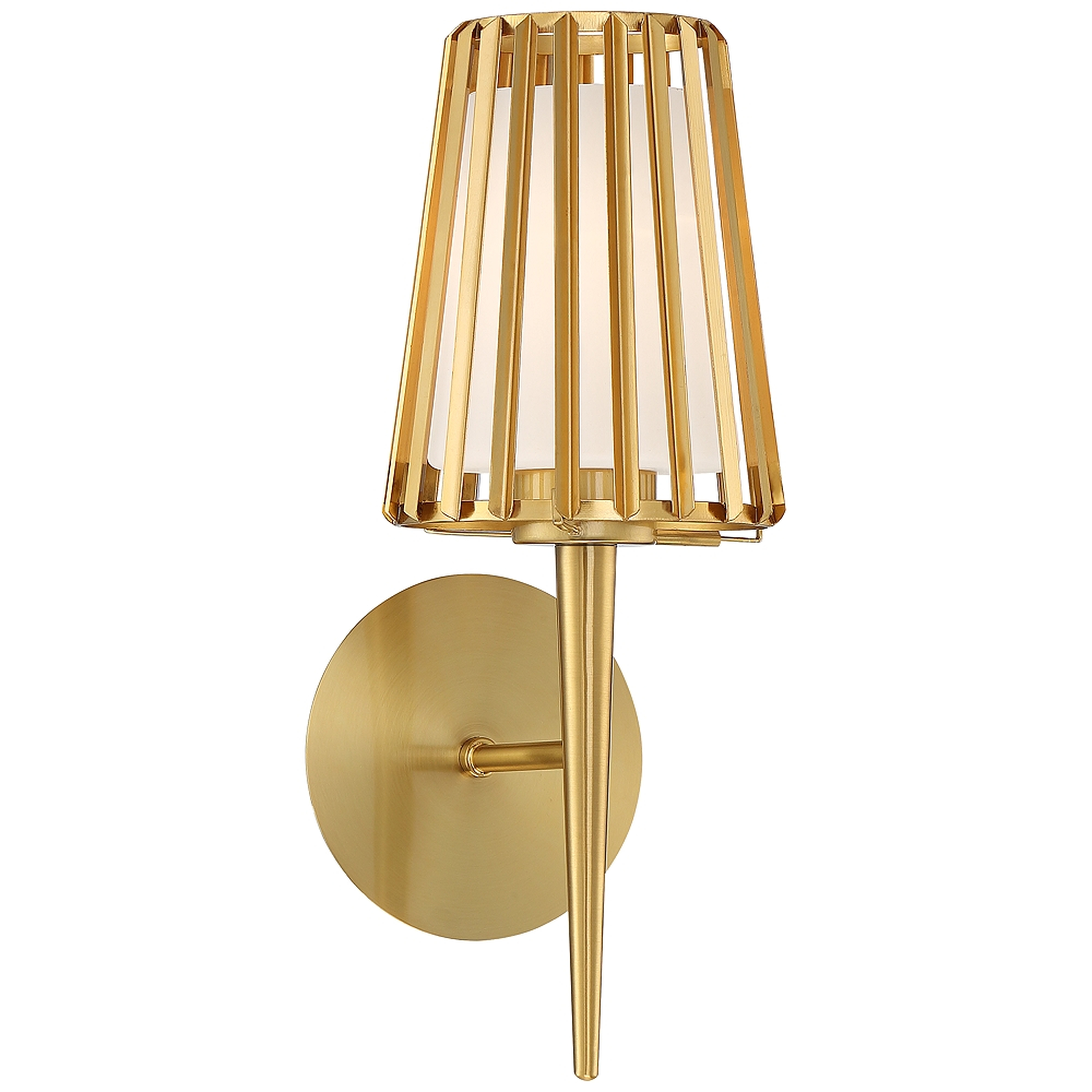 Possini Euro Rudi 16"H Brass Stripe Wall Sconce - Style # 70T64 - Lamps Plus