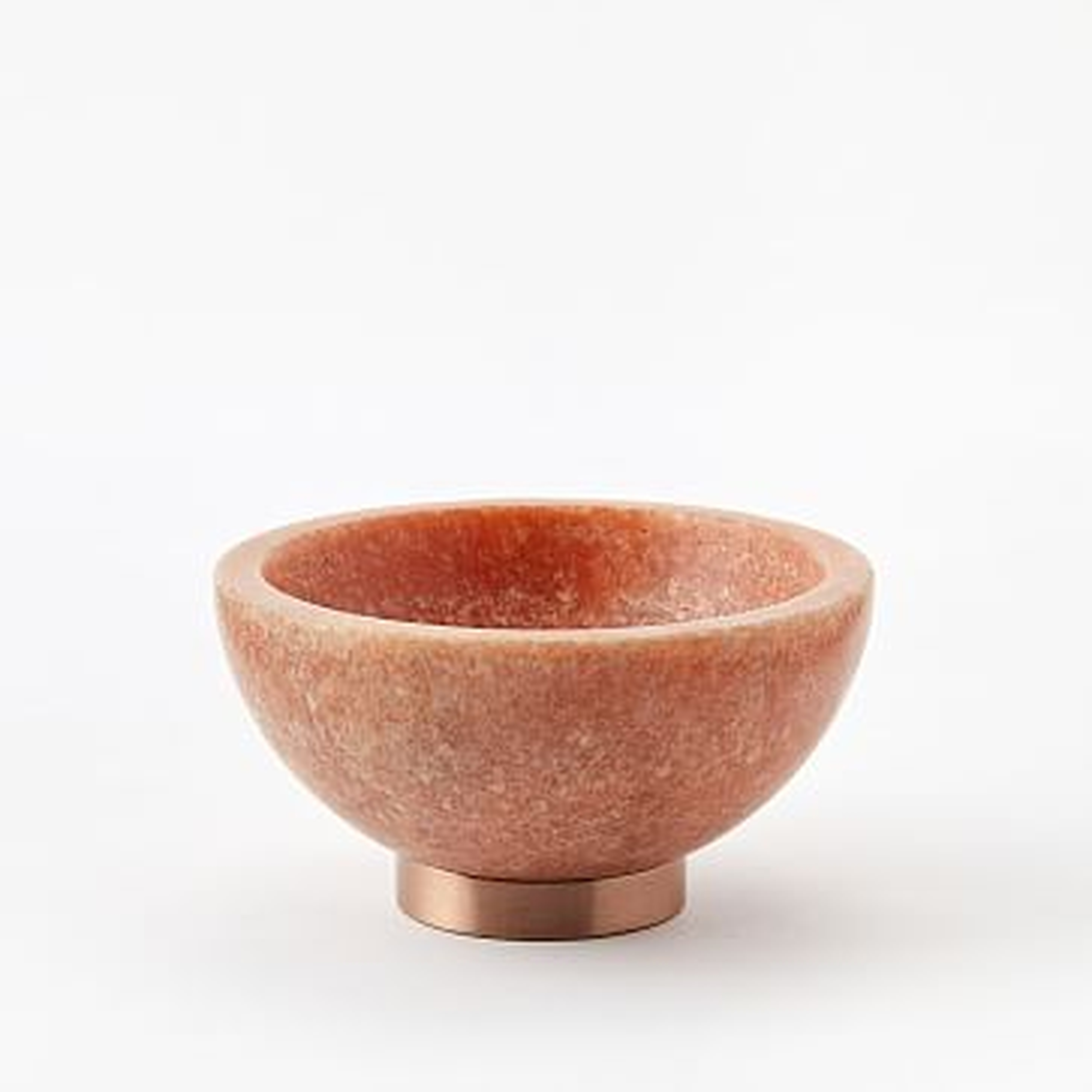 Marble + Copper Dip Bowl, Pink - West Elm