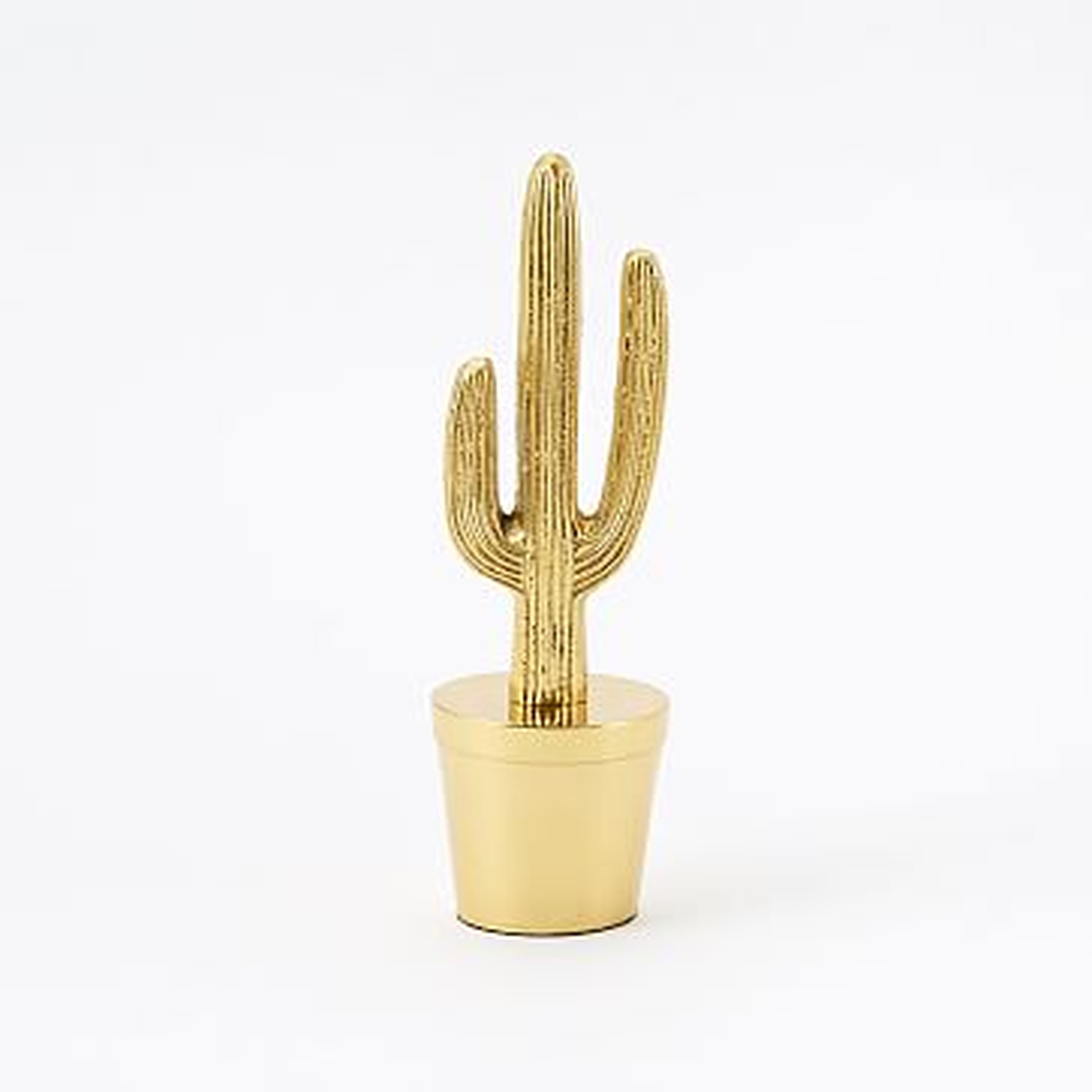 Brass Cactus Object, Medium - West Elm