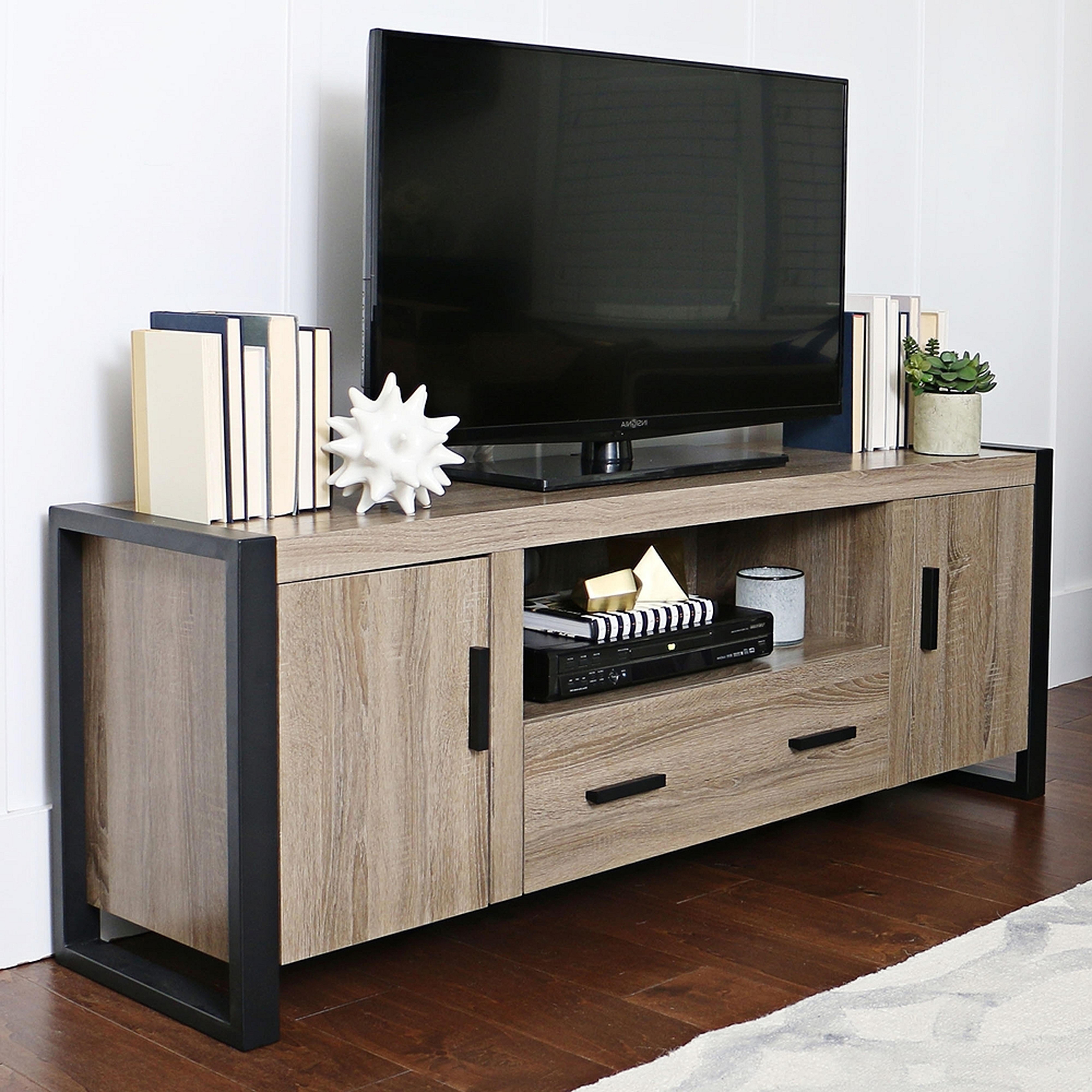 Urban Blend Driftwood 2-Drawer TV Stand Console - Style # 1W403 - Lamps Plus