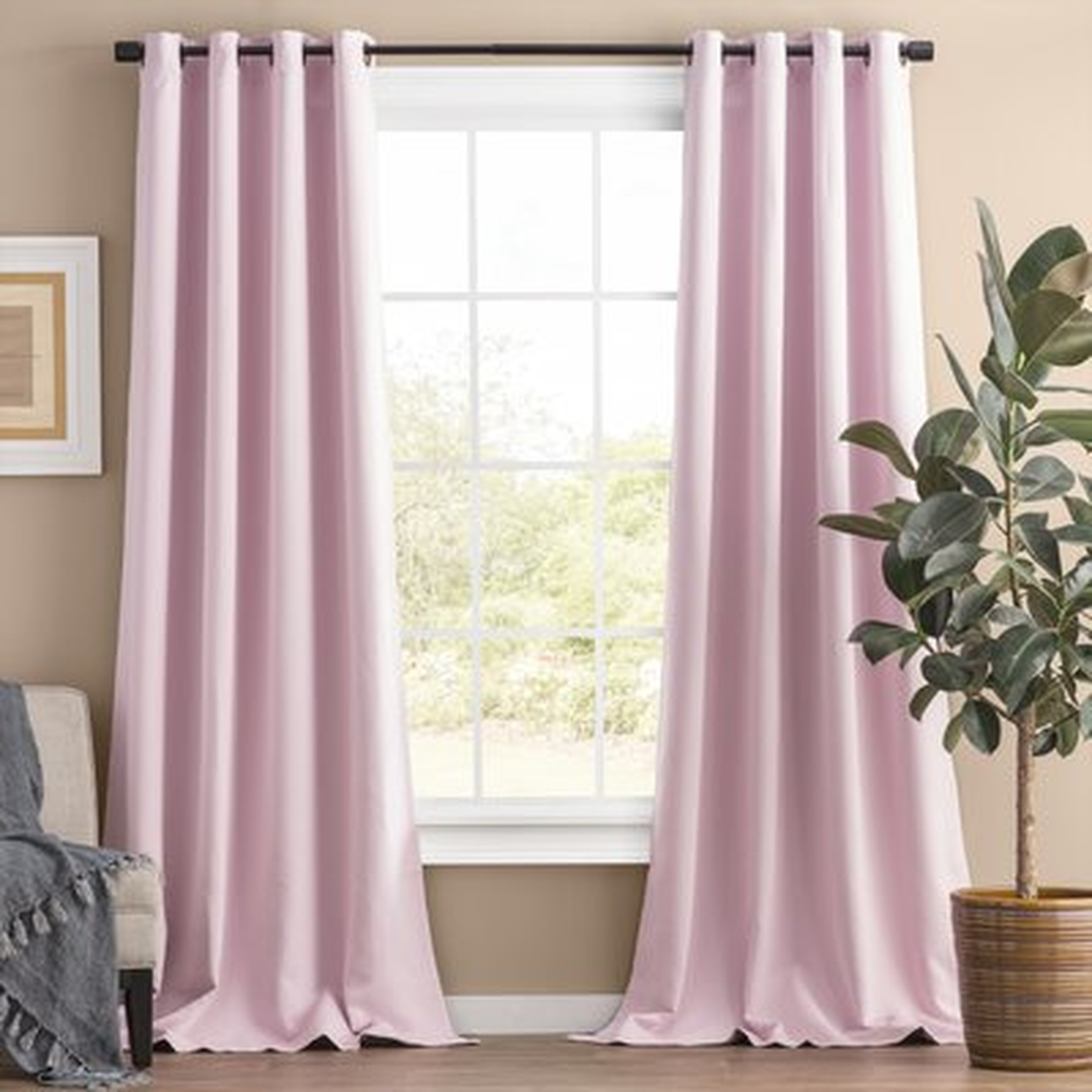 Solid Blackout Thermal Grommet 2 Curtains / Drapes - AllModern