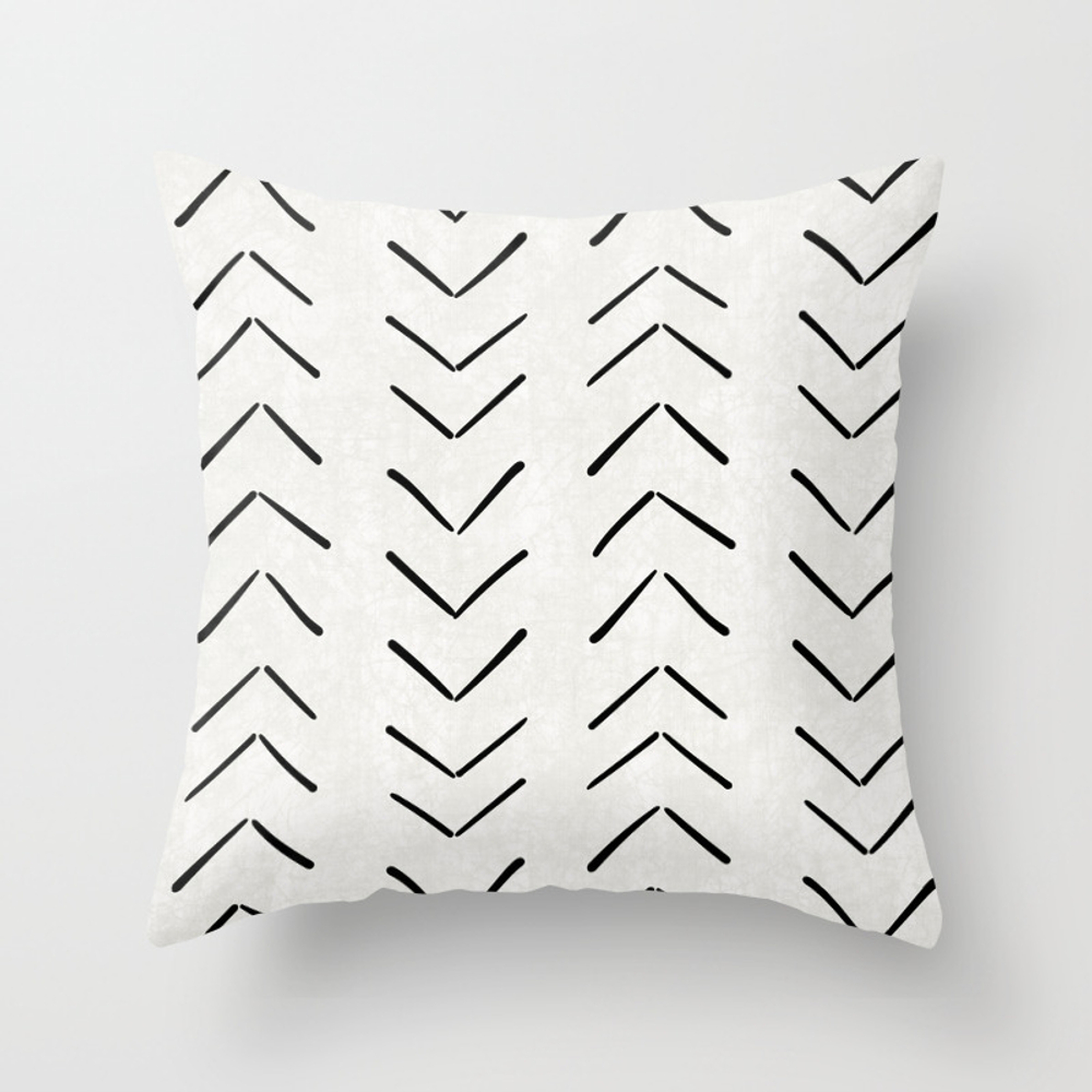 Mud Cloth Big Arrows in Cream - Indoor Cover (16" x 16") with pillow insert by Beckybailey1 - Society6