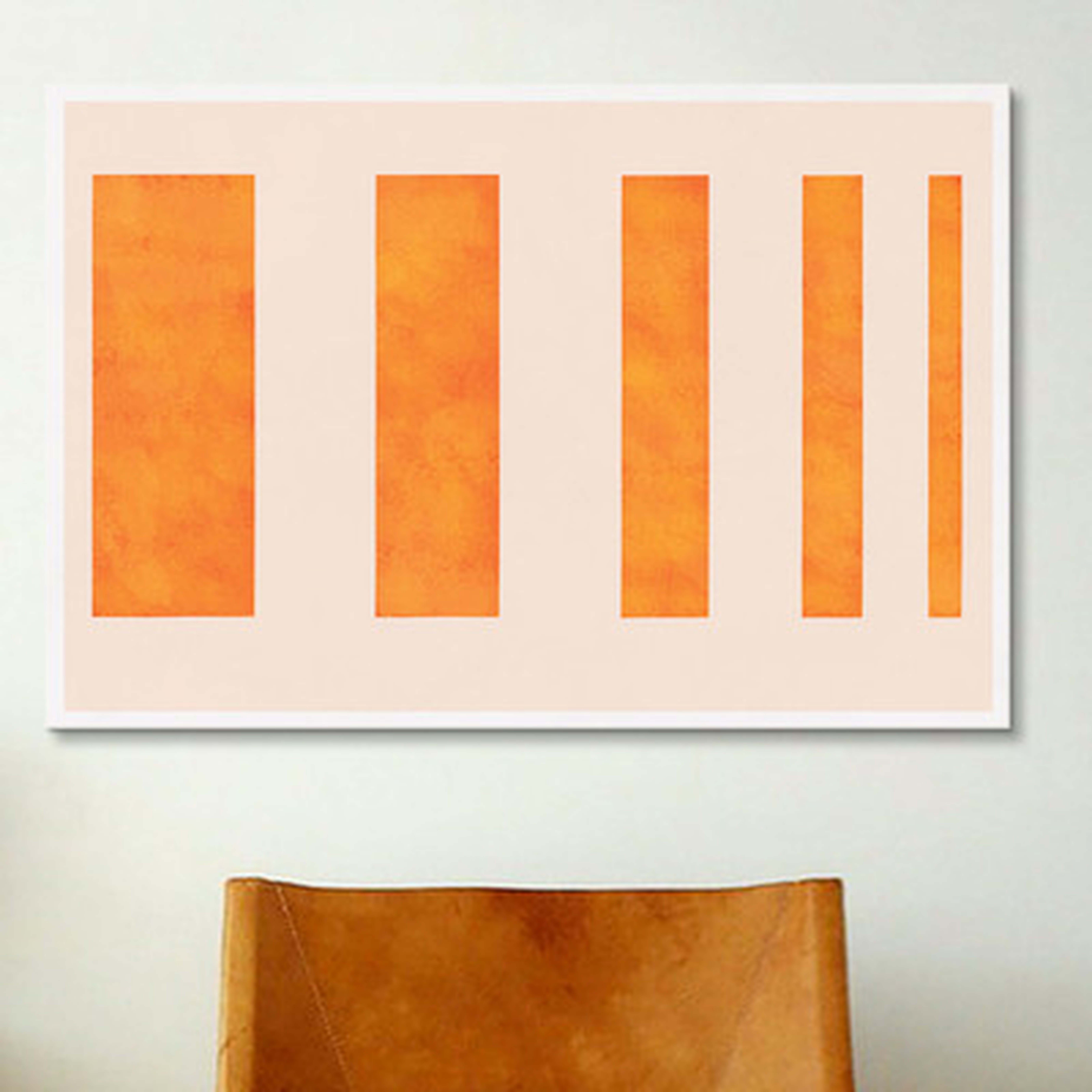 'Modern Art - Orange Levies' Graphic Art Print - AllModern