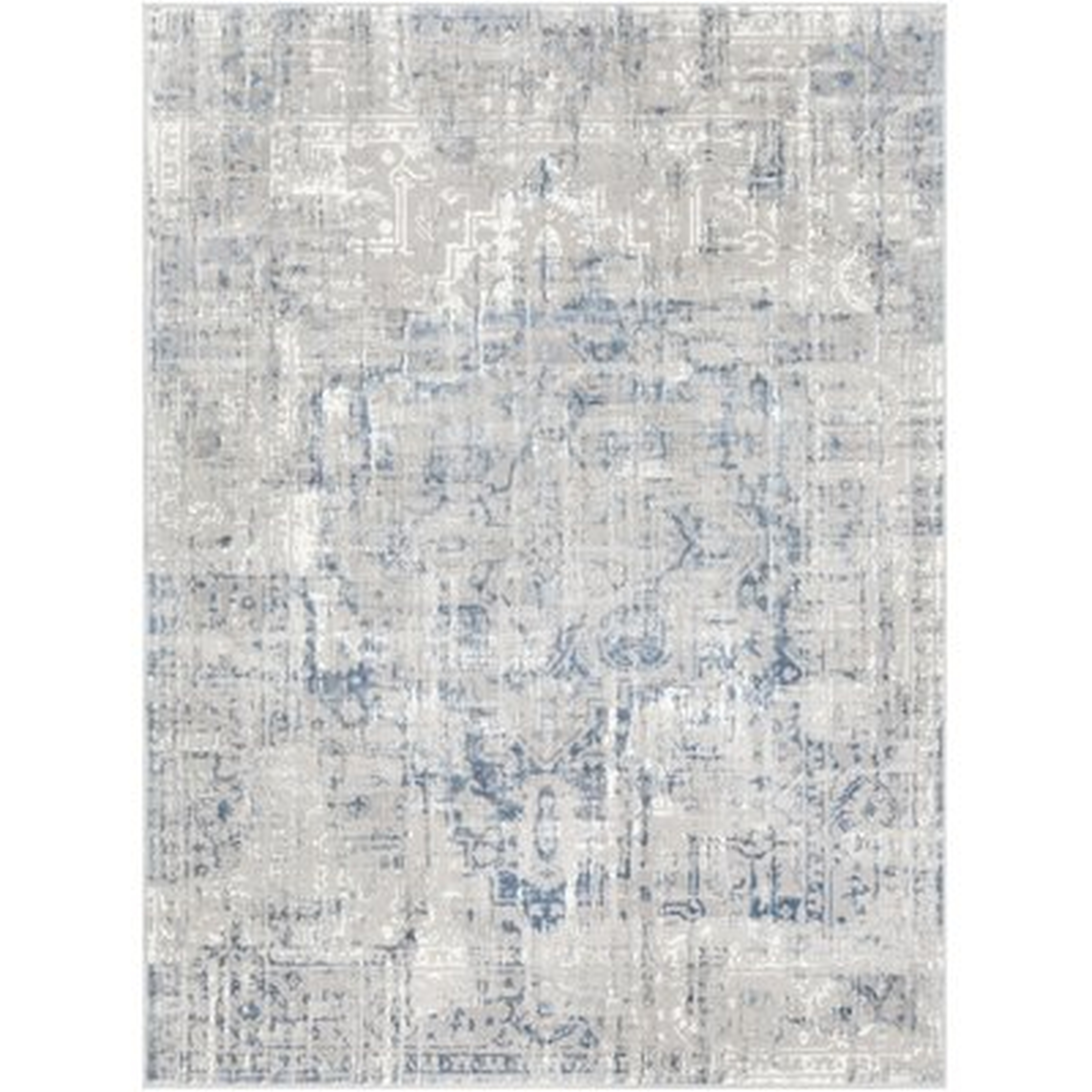 Winchester Distressed Navy/Denim Area Rug - Wayfair