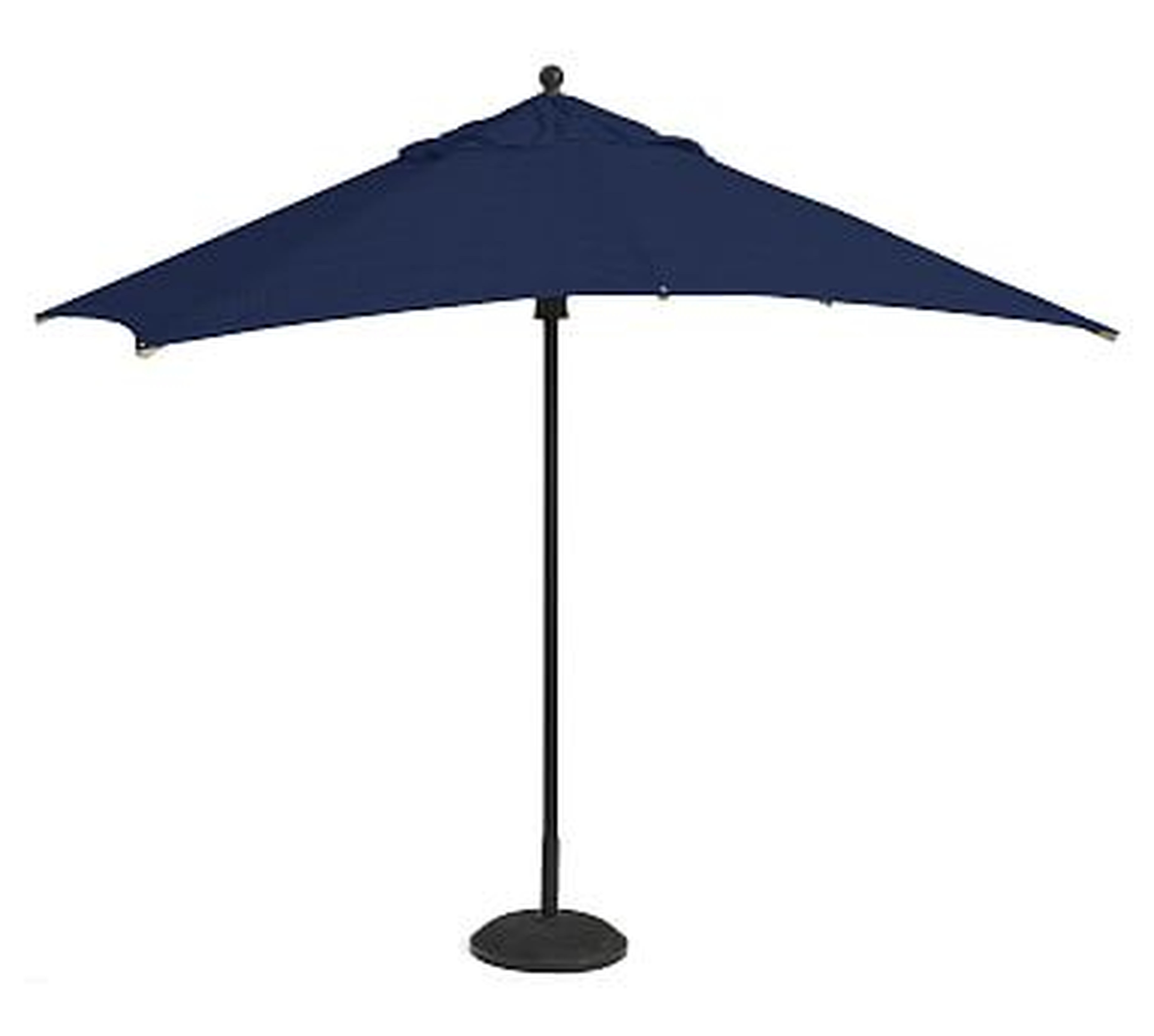 Premium 10' Rectangular Umbrella with Aluminum Tilt Pole, Sunbrella(R) Cobalt - Pottery Barn