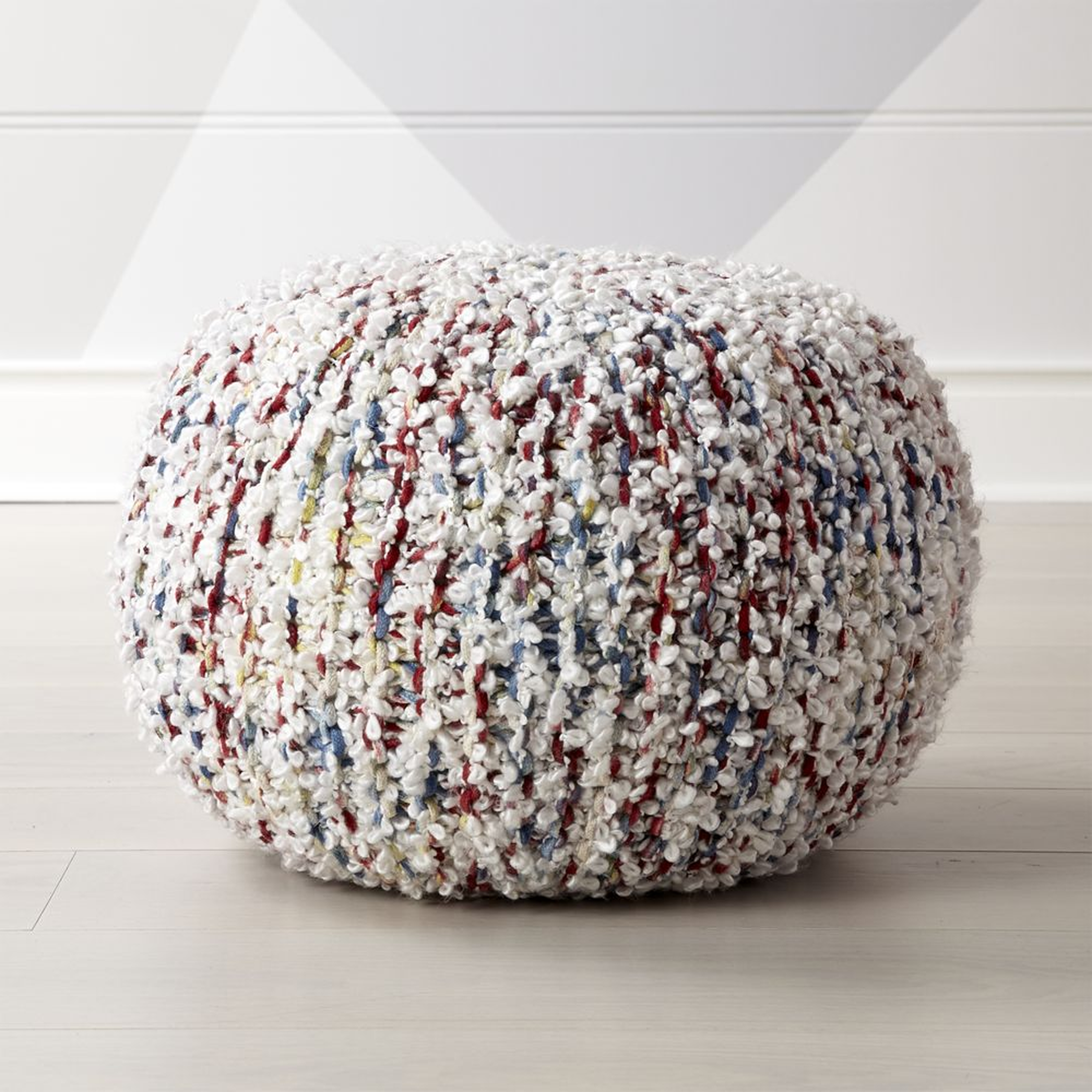 Knit Multicolor Pouf - Crate and Barrel