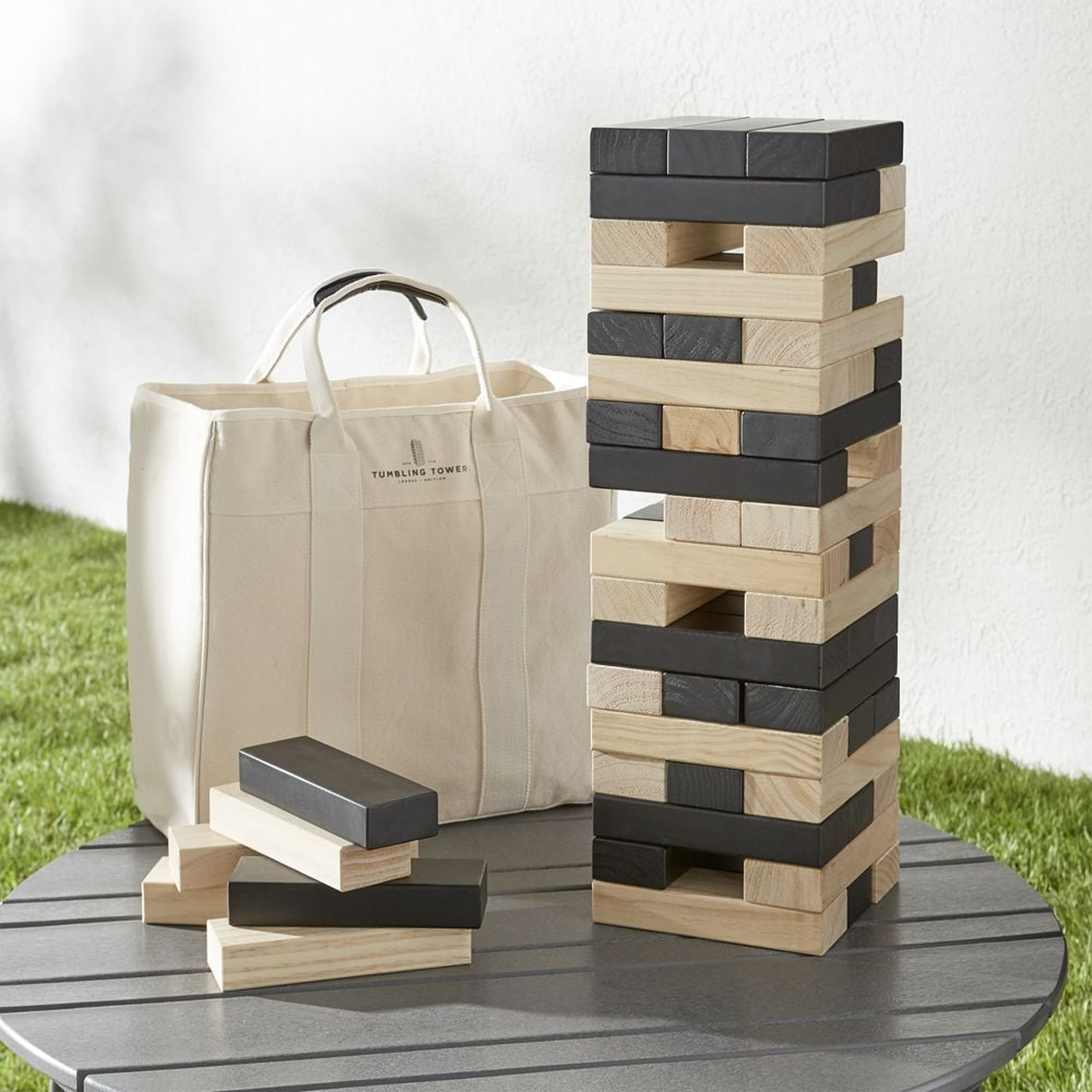 Oversized Tumbling Tower Yard Game 27" - Crate and Barrel