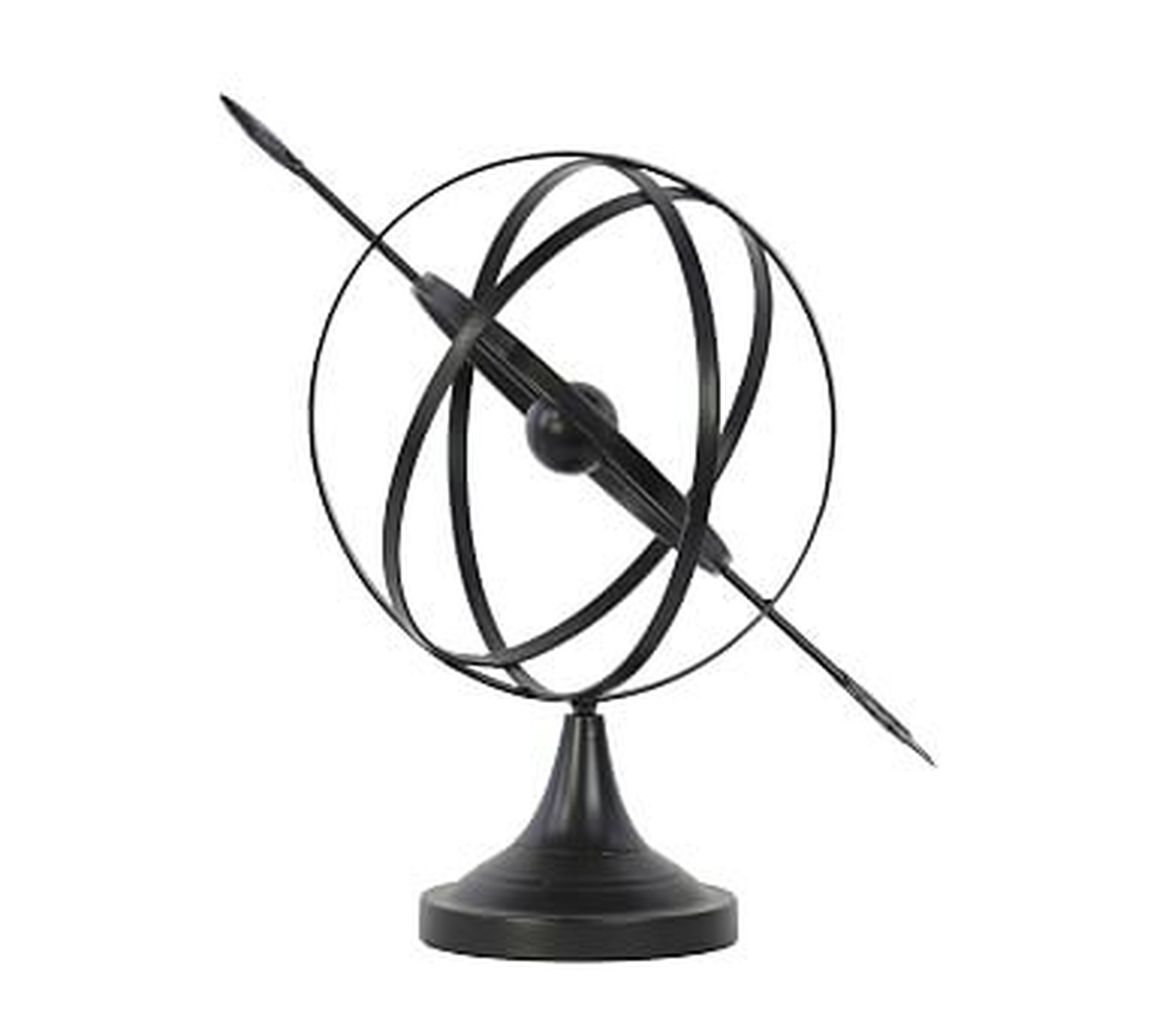 Metal Sphere With Arrow Object - Pottery Barn