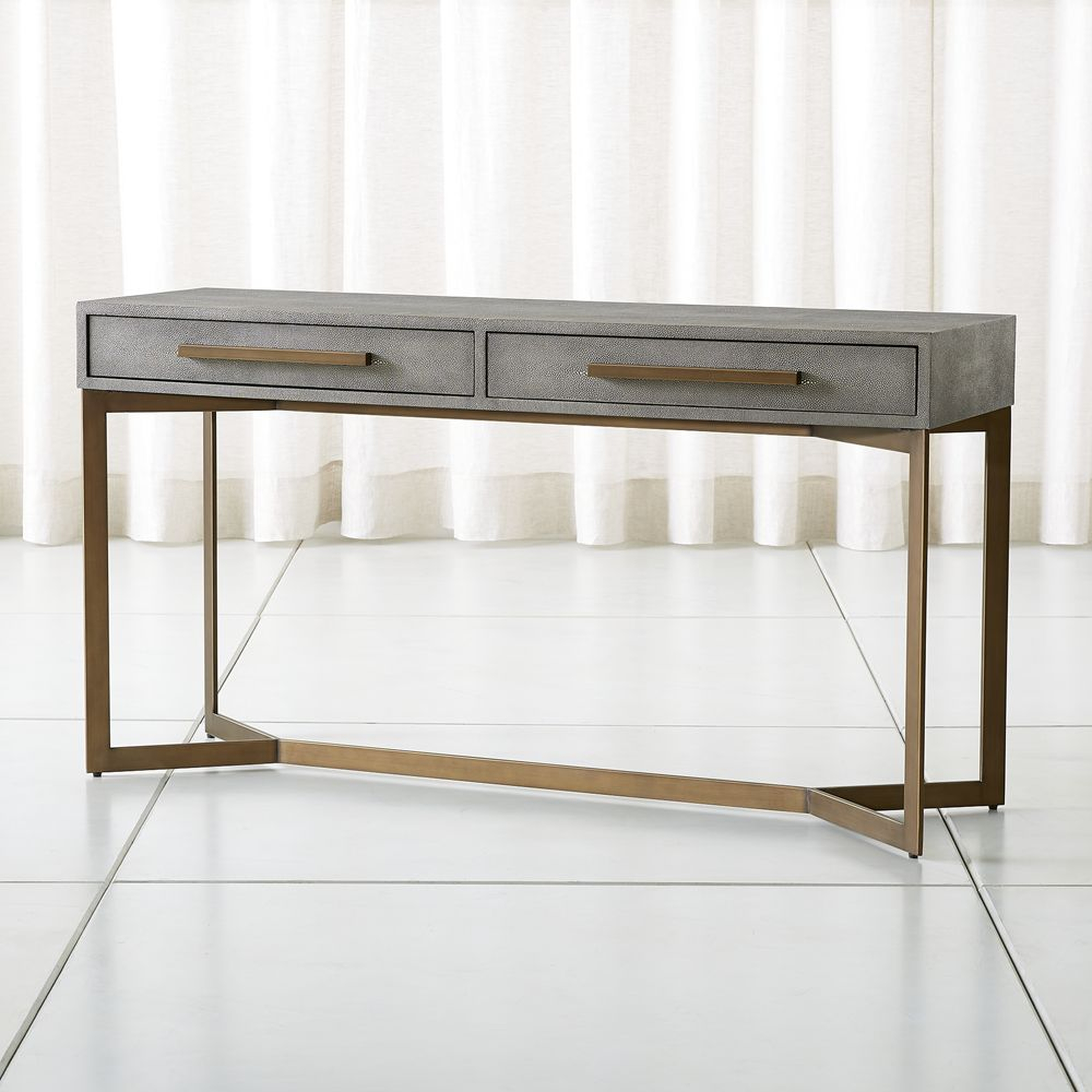 Faux Shagreen Console Table - Crate and Barrel