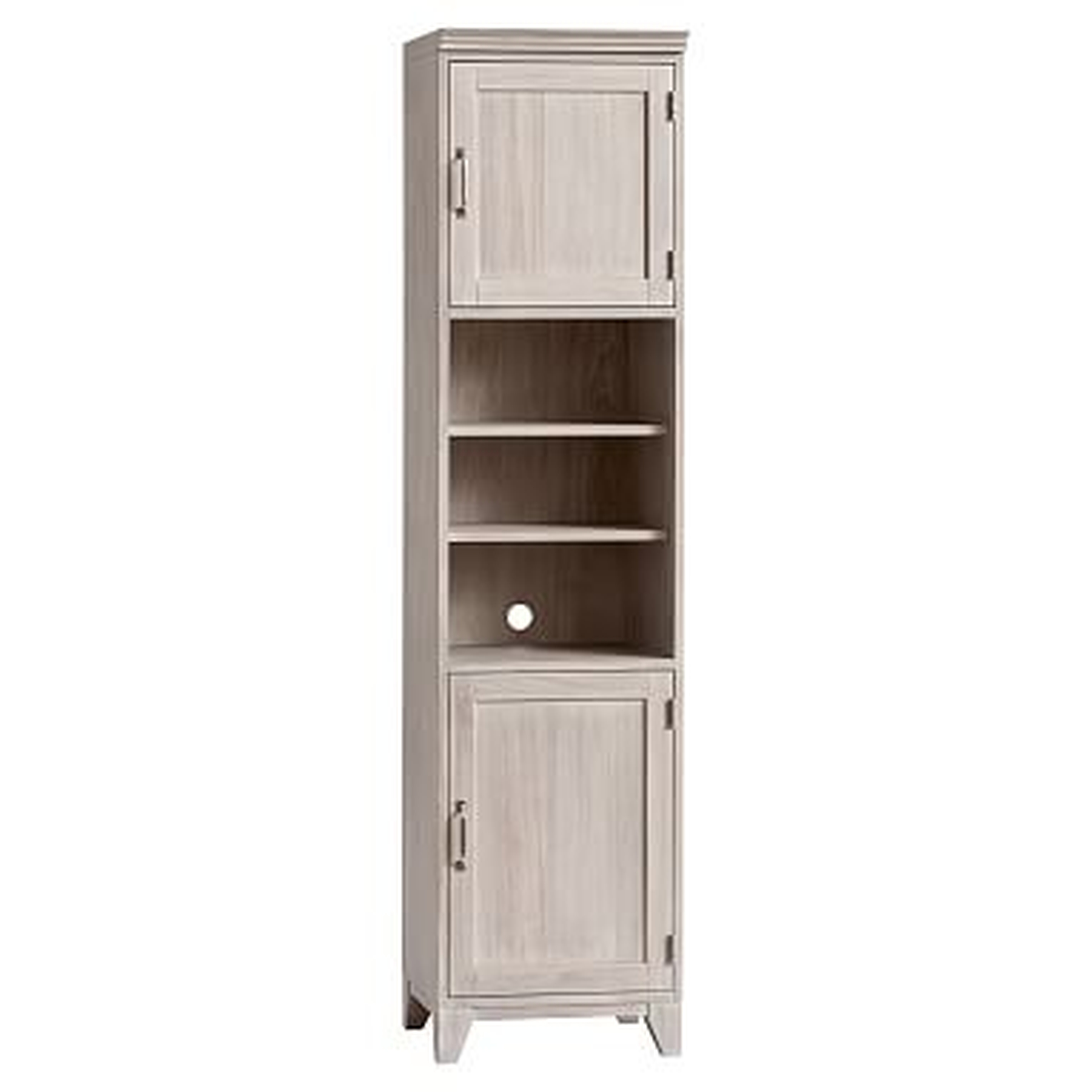 Hampton Bookcase with Storage Cabinets, Brushed Fog - Pottery Barn Teen