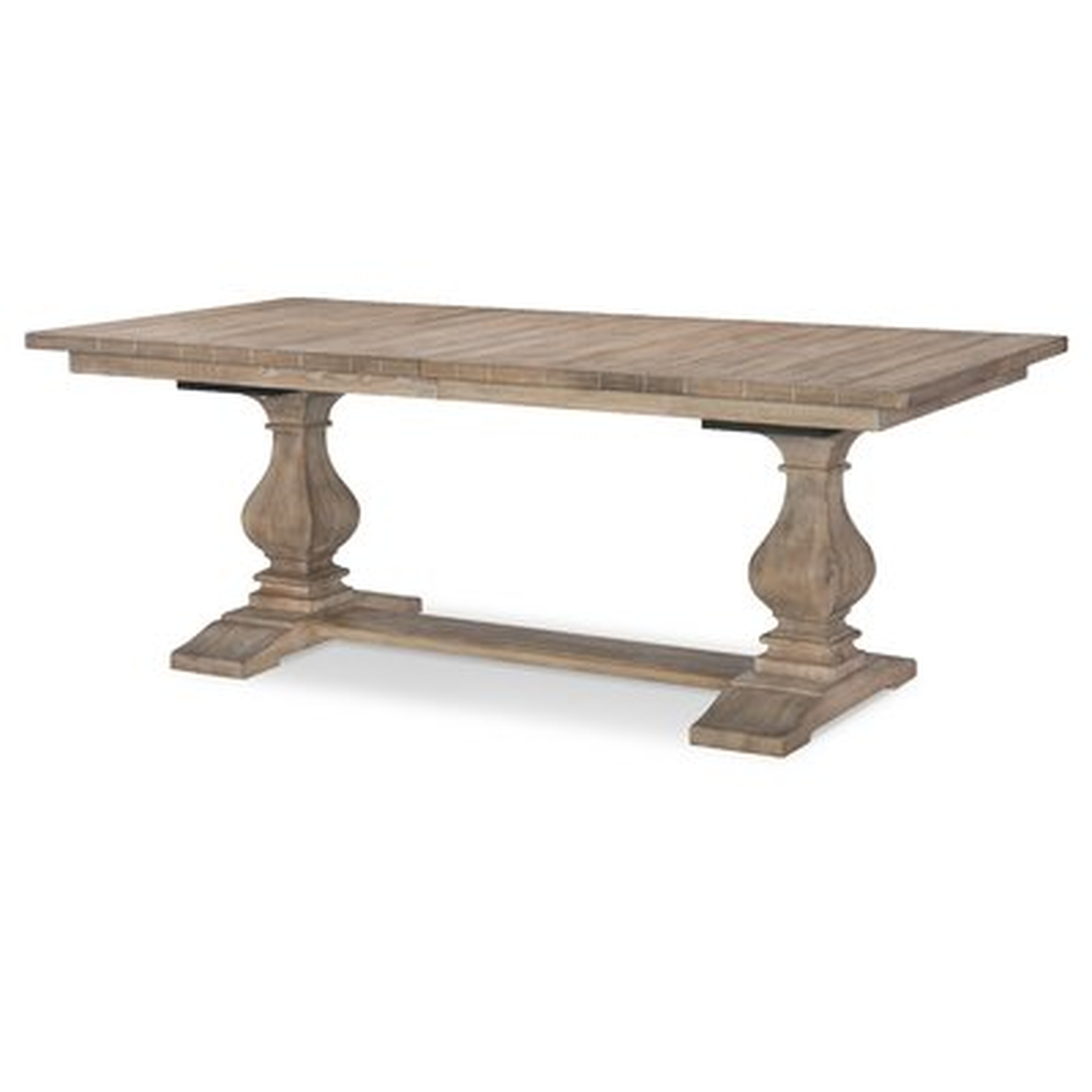 Dunnes Extendable Pine Solid Wood Trestle Dining Table - Wayfair