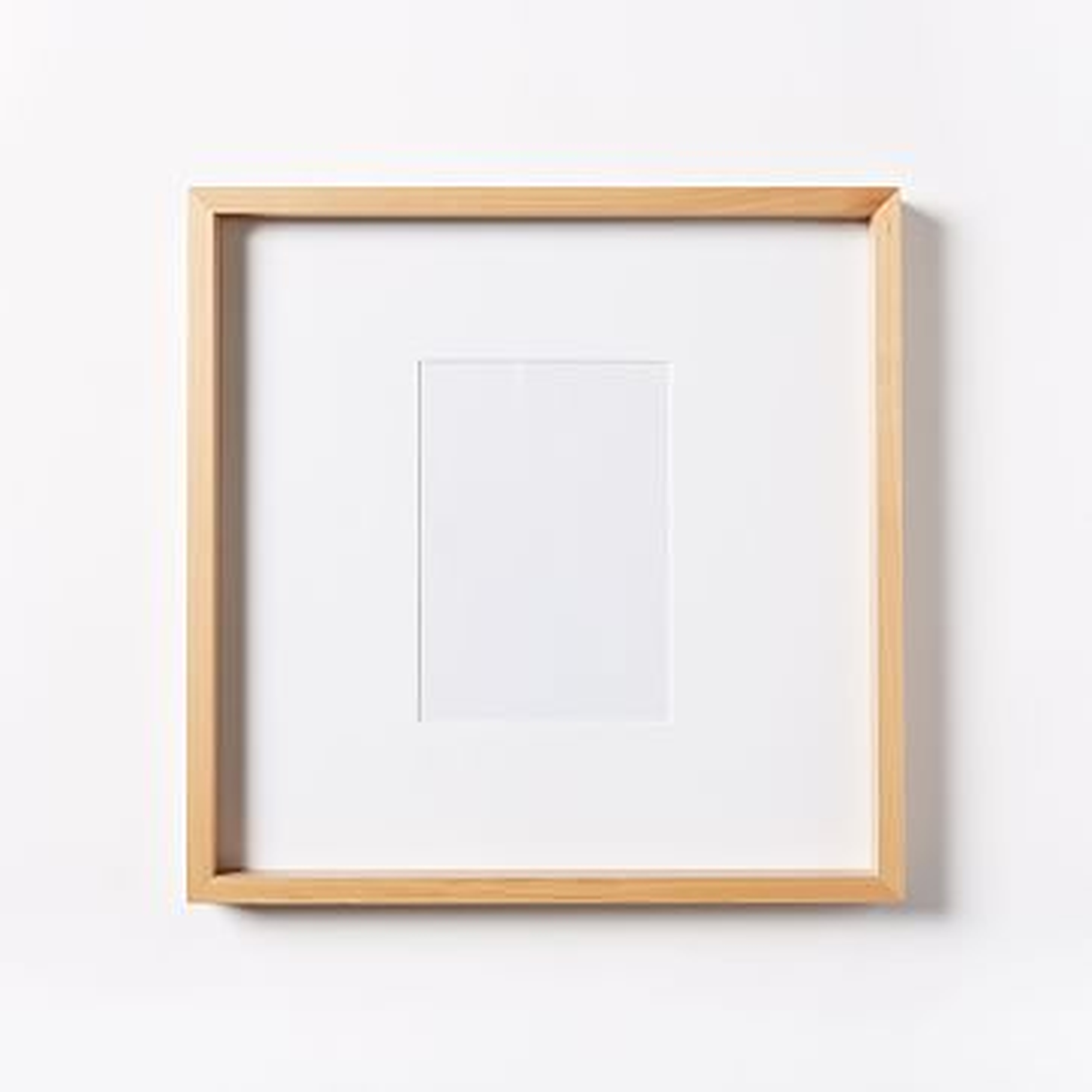 Thin Wood Gallery Frame, wheat, Individual, 5"x 7" (12" x 12" without mat) - West Elm