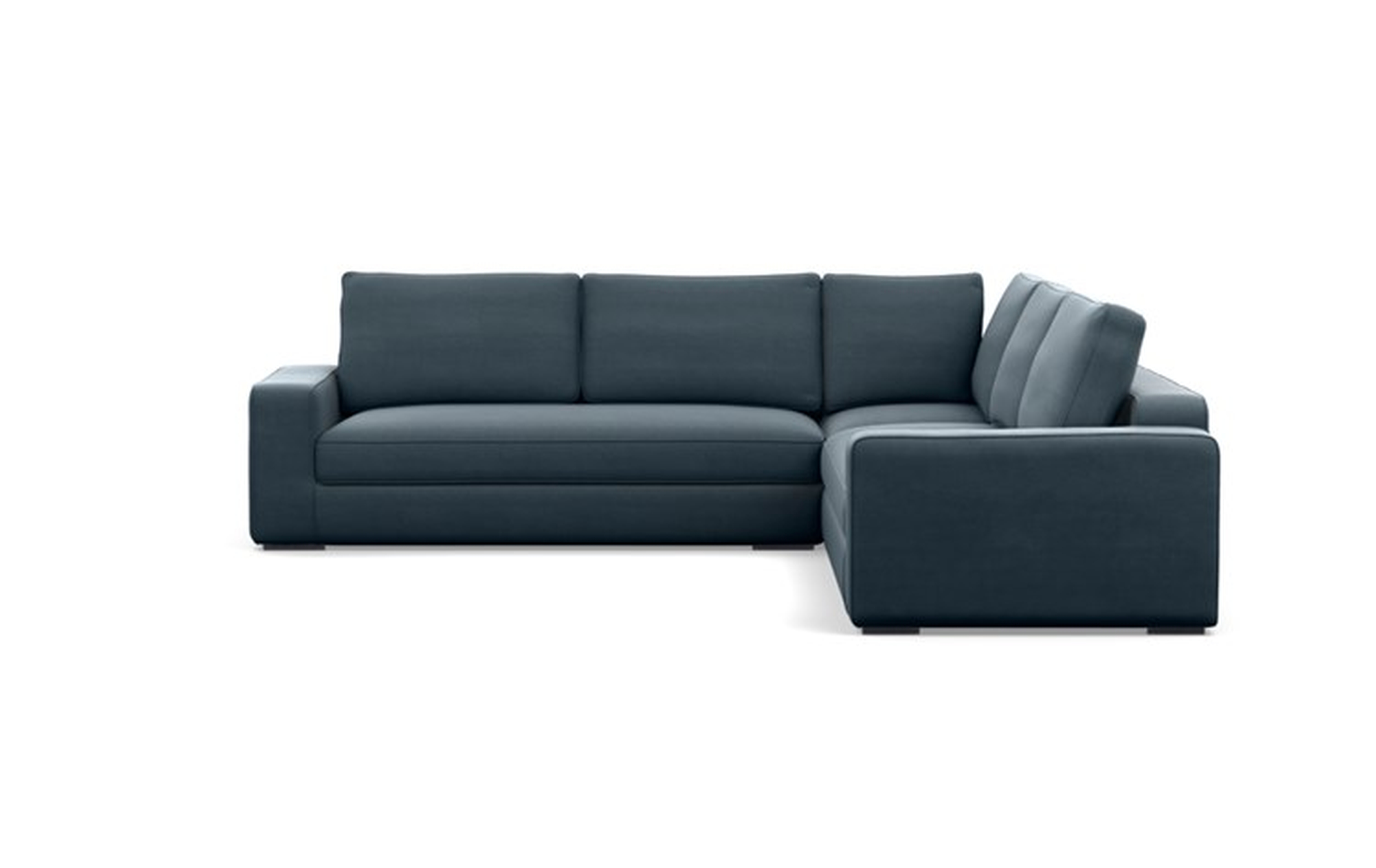 Ainsley Corner Sectional with Aegean Fabric and Matte Black legs - Interior Define