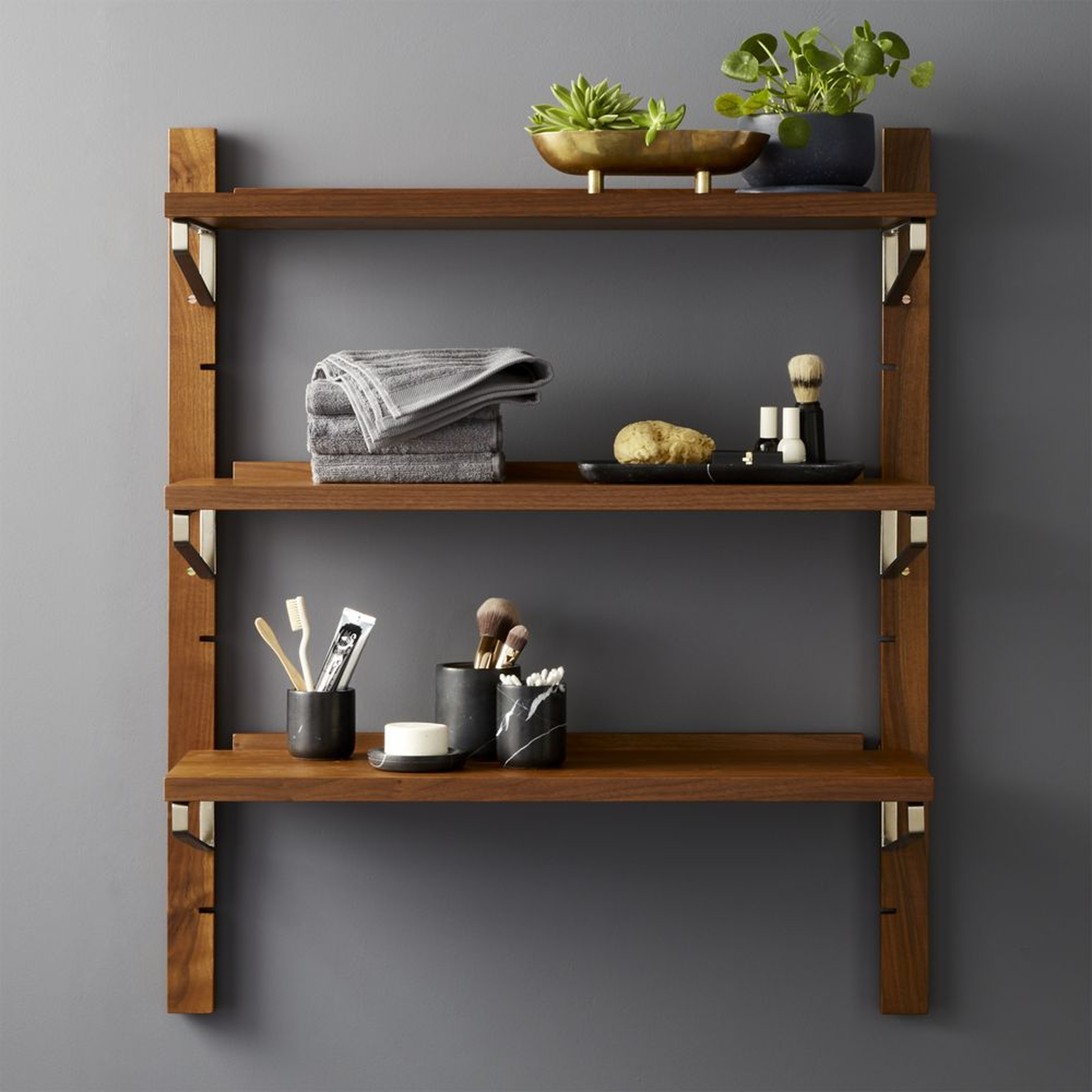 Walnut Modular Single Shelf 39.5" - CB2