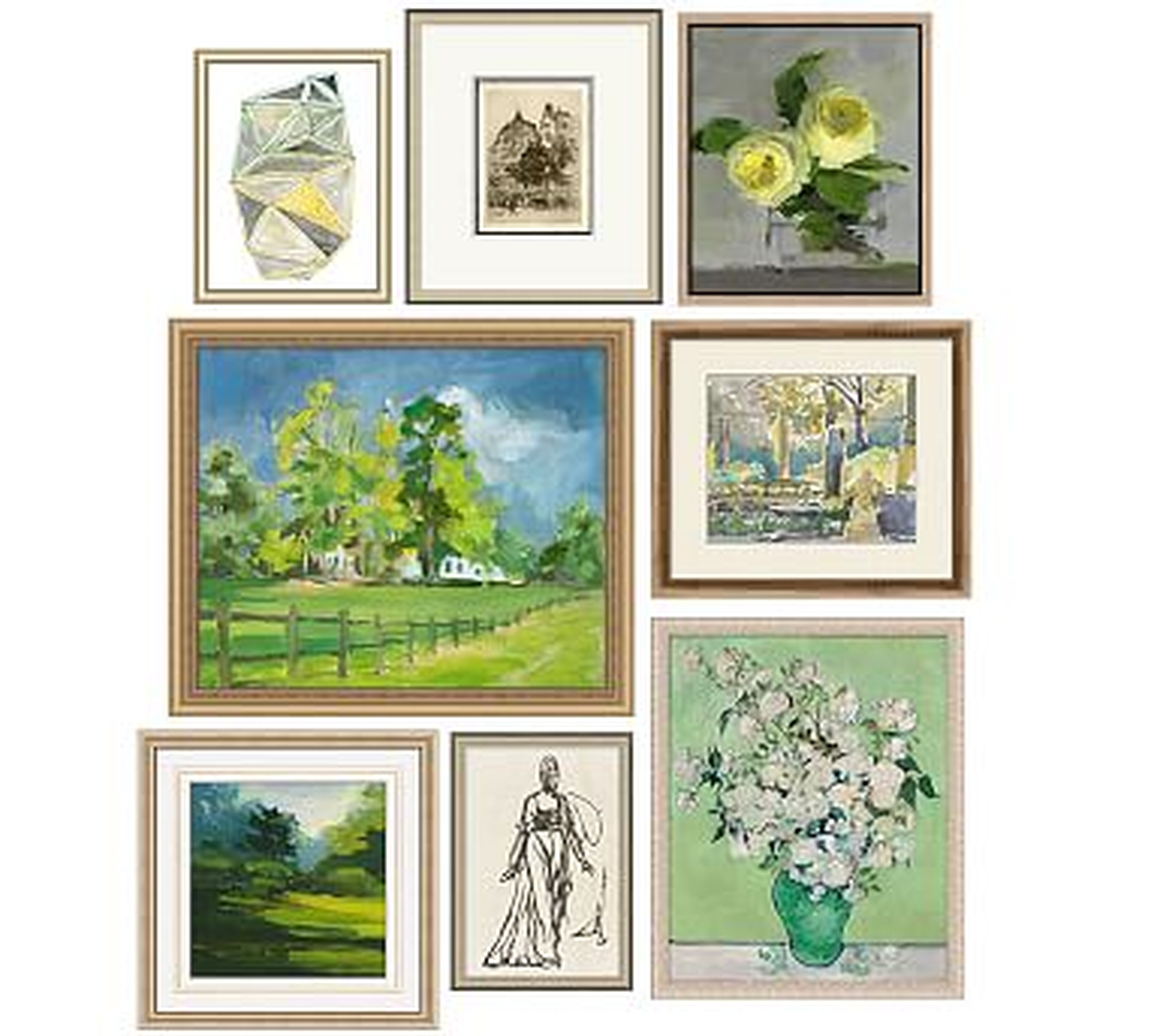 Entryway Art Gallery in a Box, Set of 8 - Pottery Barn