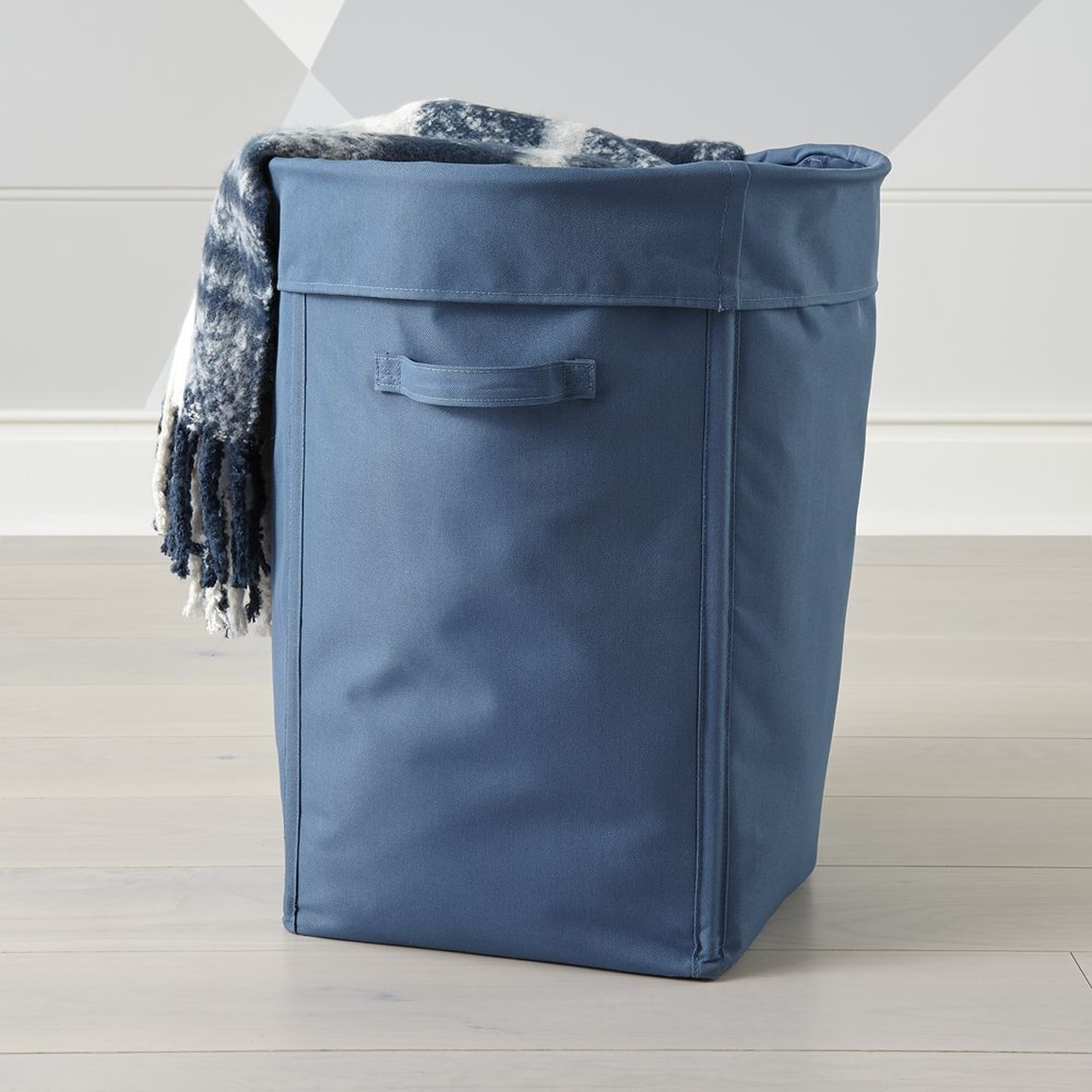 Canvas Blue Hamper - Crate and Barrel