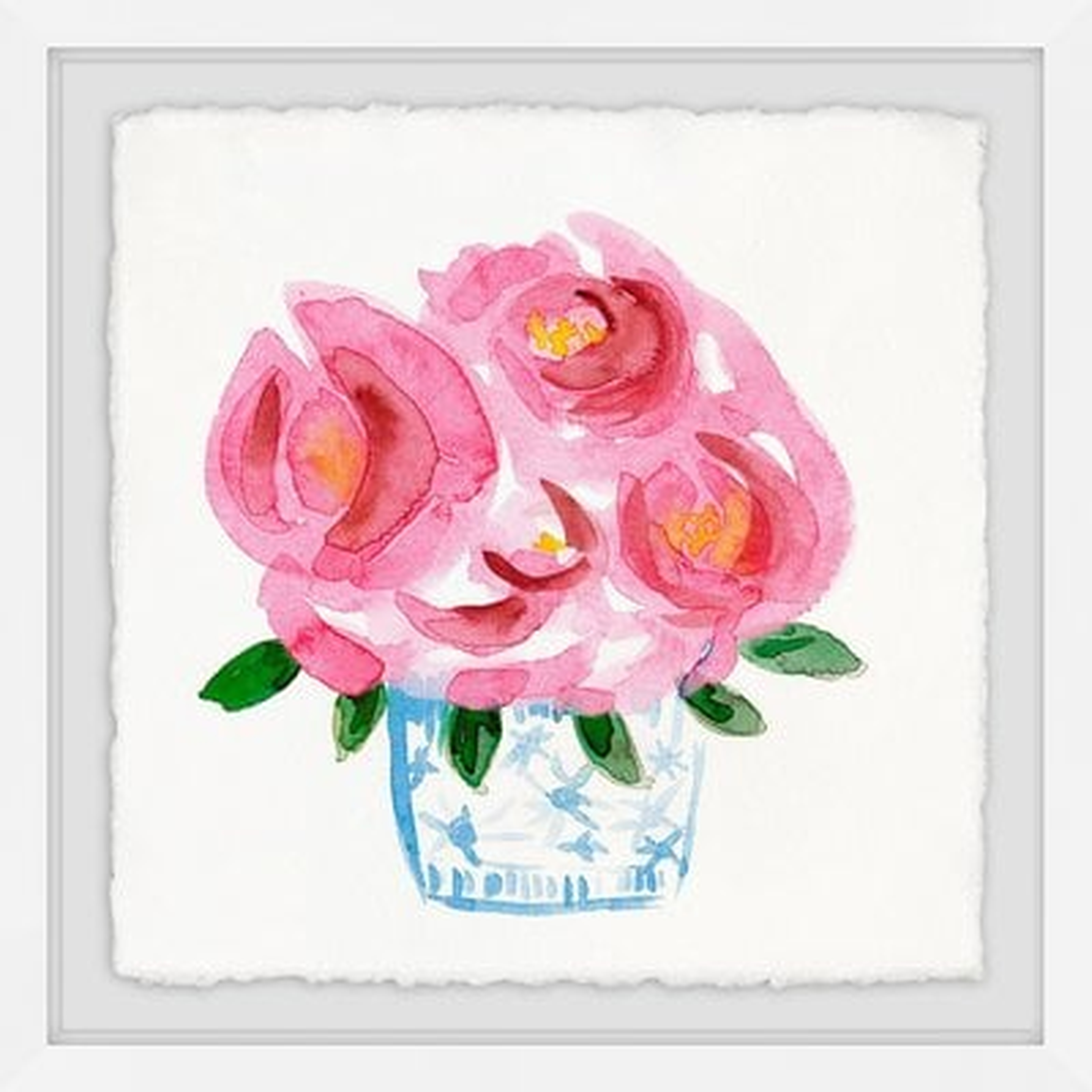 'Pink Blooms' Framed Print - Wayfair