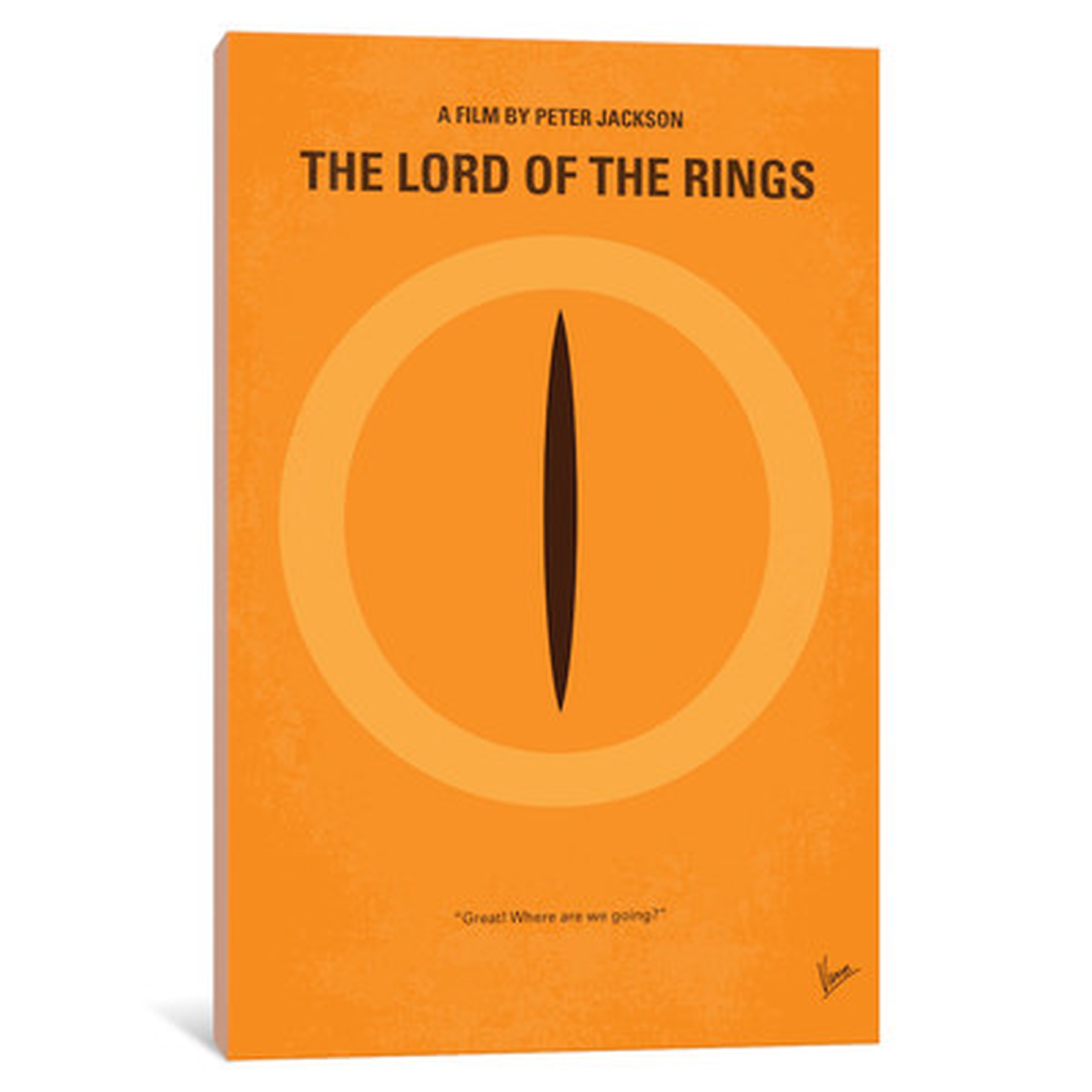 'Lord Of The Rings Minimal Movie Poster' Vintage Advertisement on Wrapped Canvas - Wayfair