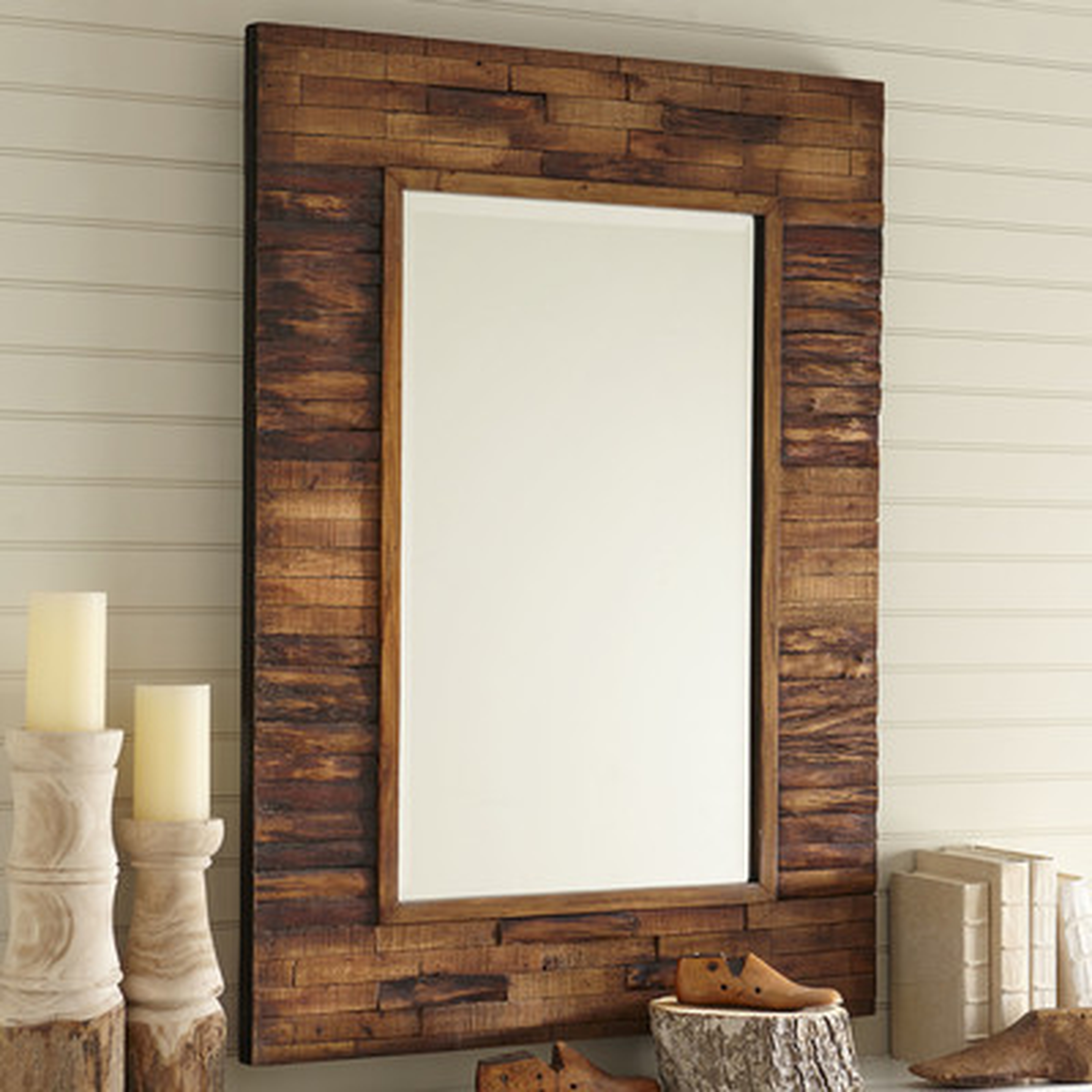 Booth Reclaimed Beveled Wall Mirror - AllModern
