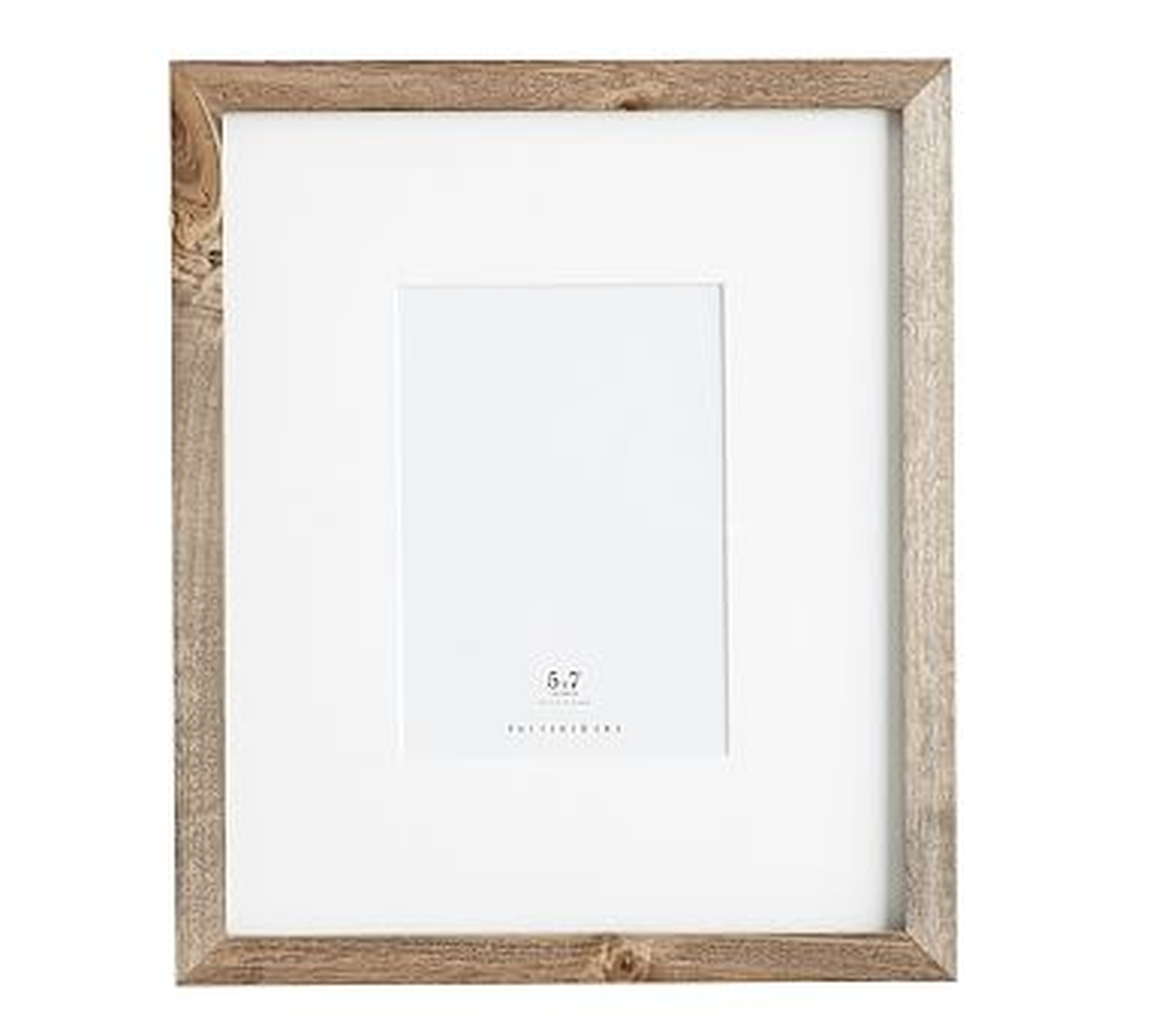 Wood Gallery Single Opening Frame. Matted 5"x7", Gray - Pottery Barn