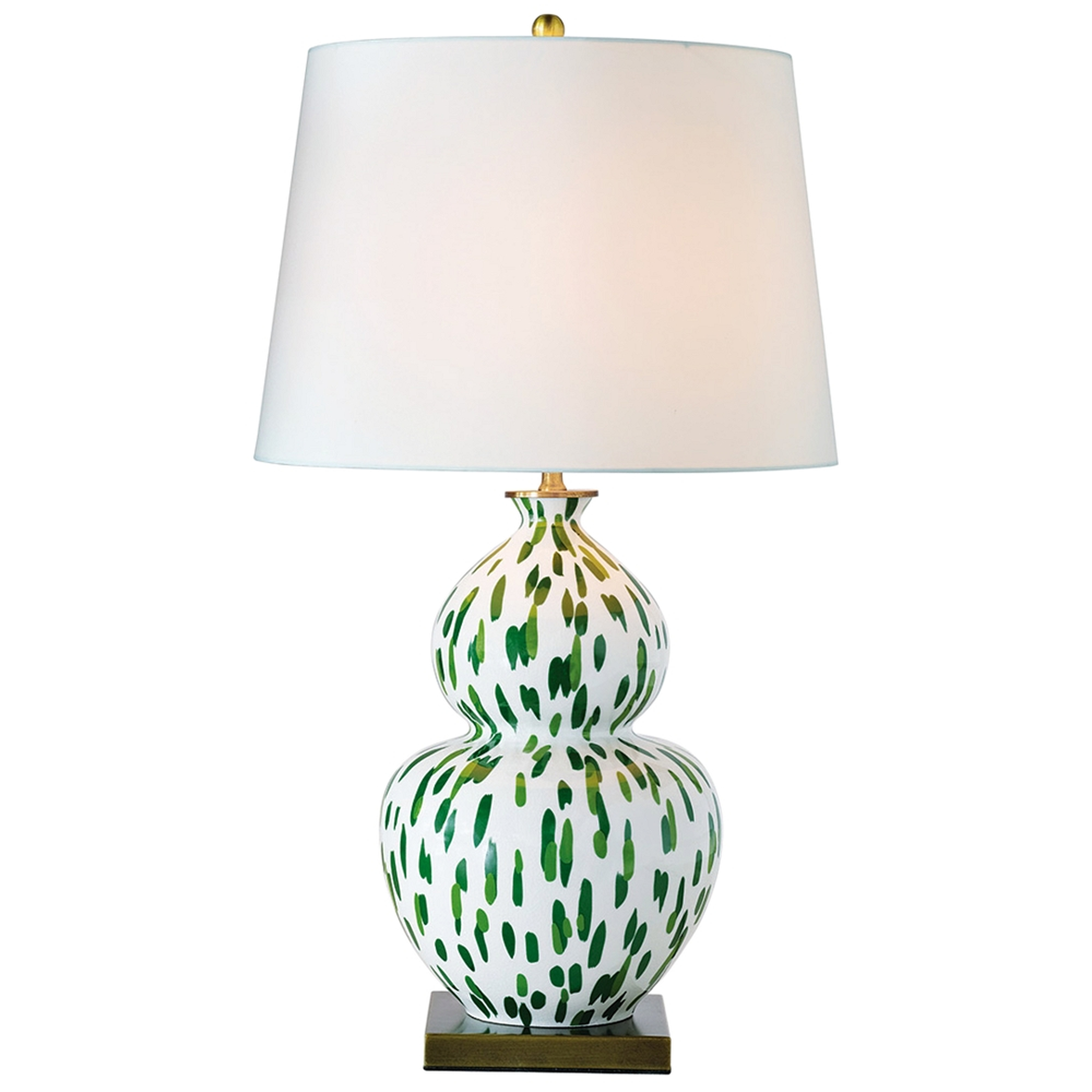 Port 68 Mill Reef Palm Double Gourd Porcelain Table Lamp - Style # 64W64 - Lamps Plus