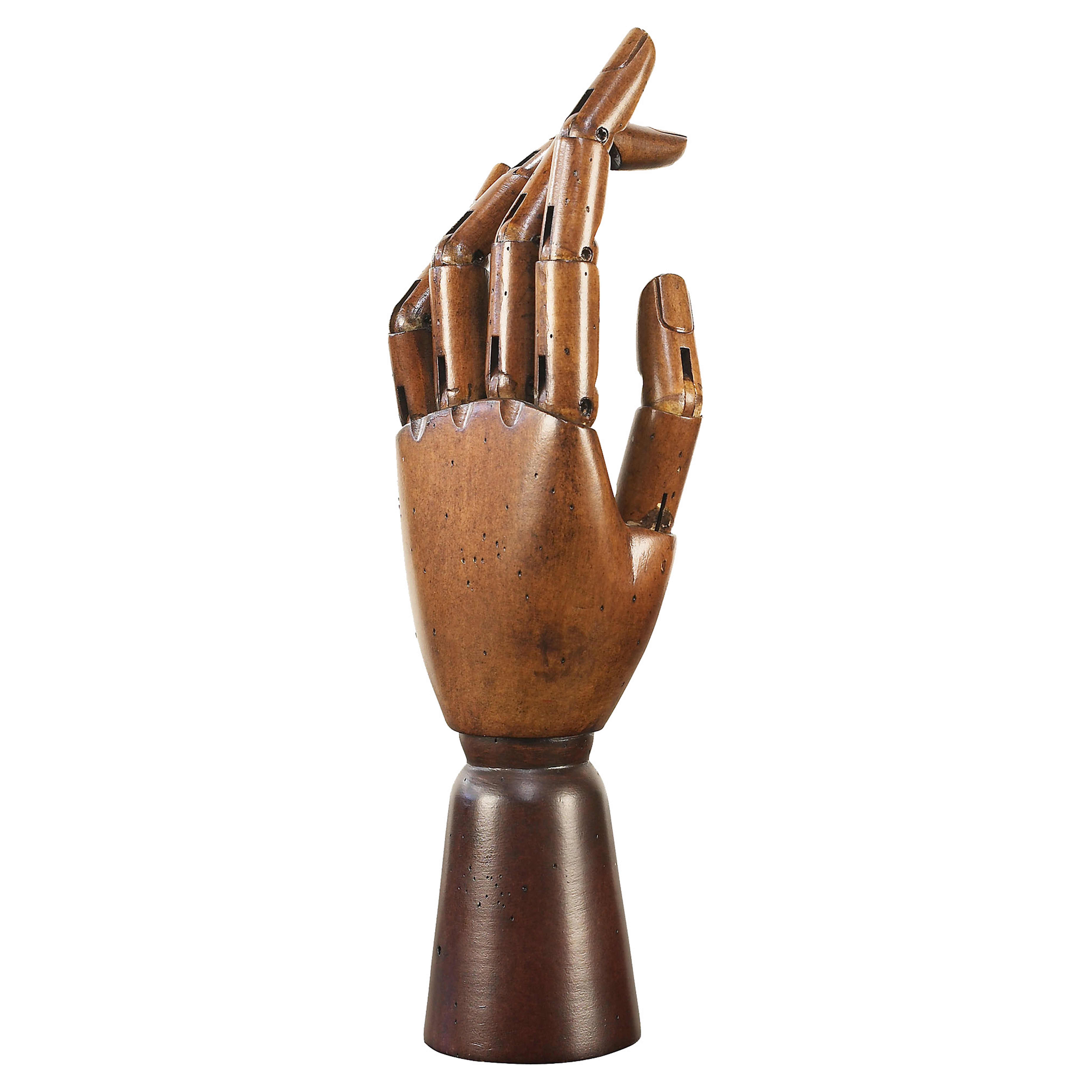 Romeo Modern Classic Brown Wood Artists Hand Sculpture - Kathy Kuo Home