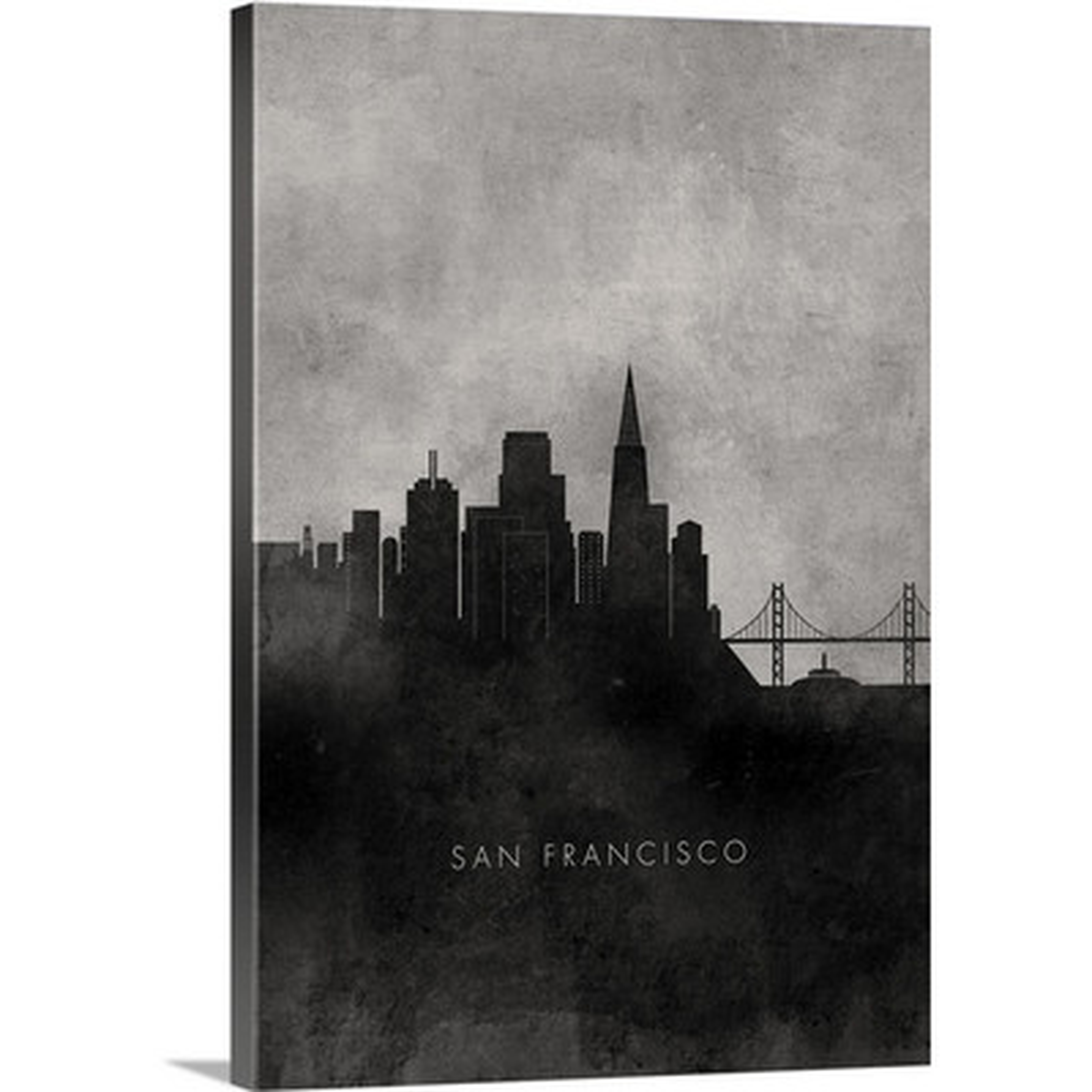 'Minimalist San Francisco Skyline' by Circle Art Group Graphic Art on Canvas - Wayfair