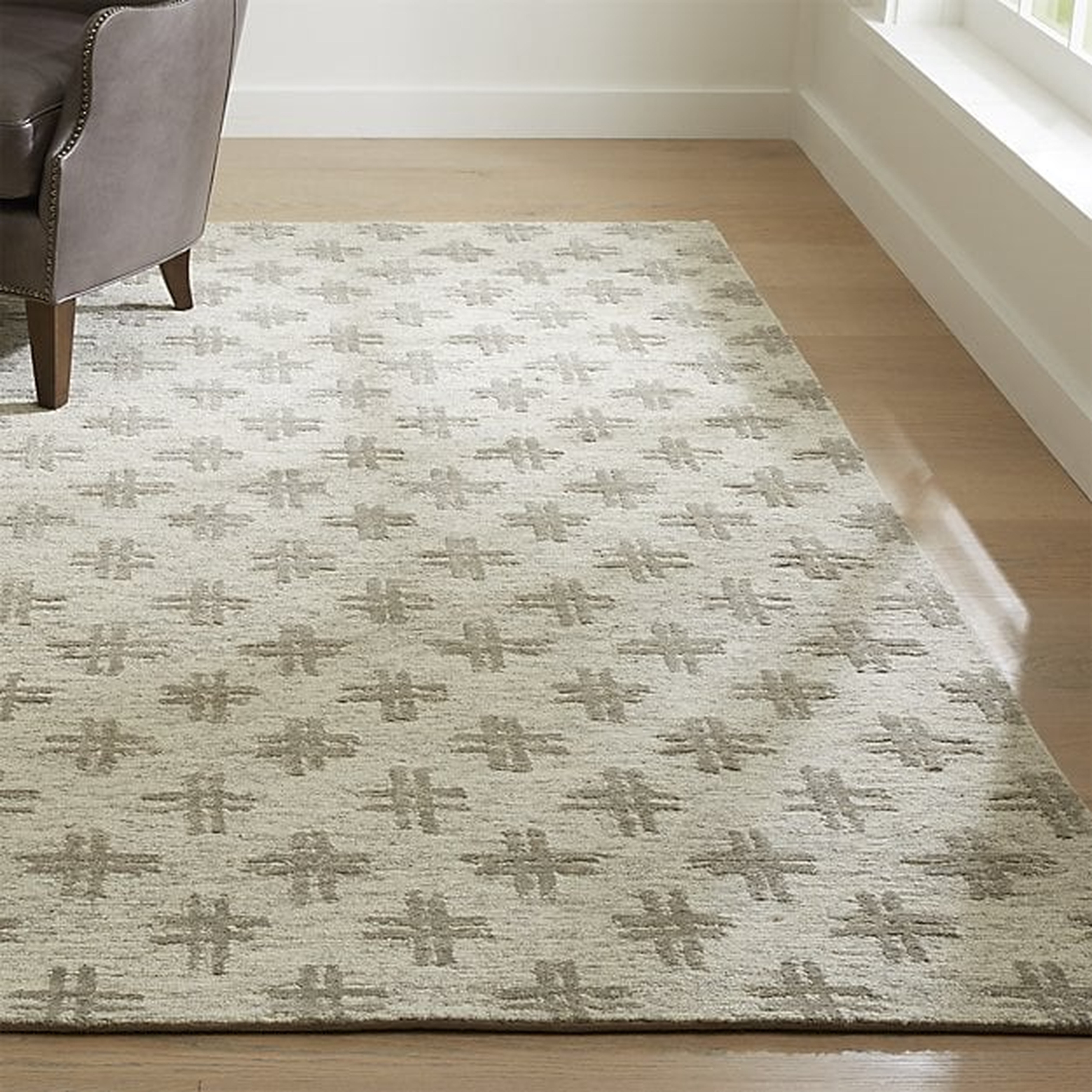 Corteal Silver Grey Area Rug 6'x9' - Crate and Barrel