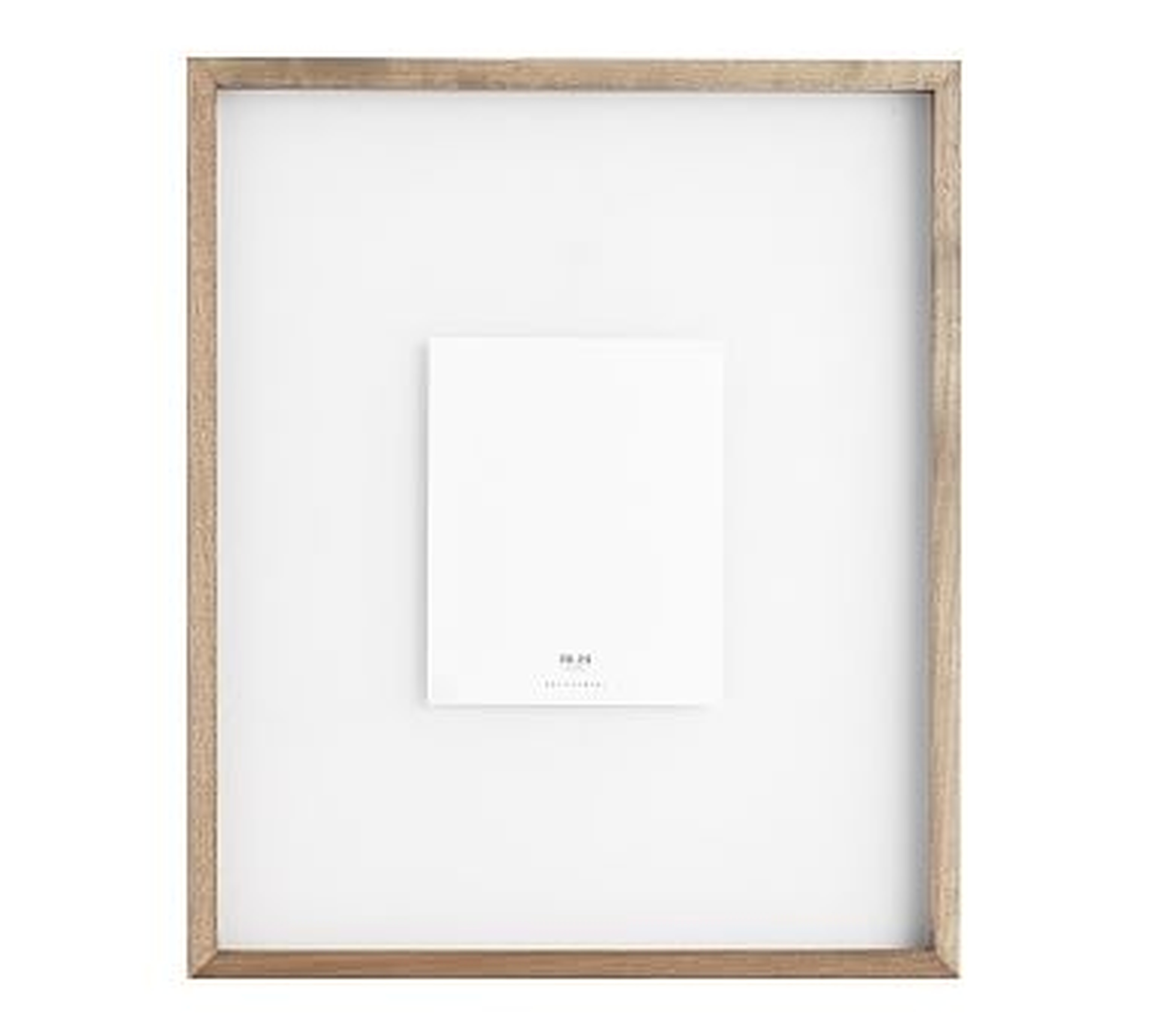 Floating Wood Gallery Frame, 20x24 (21x25 overall) - Graywash - Pottery Barn