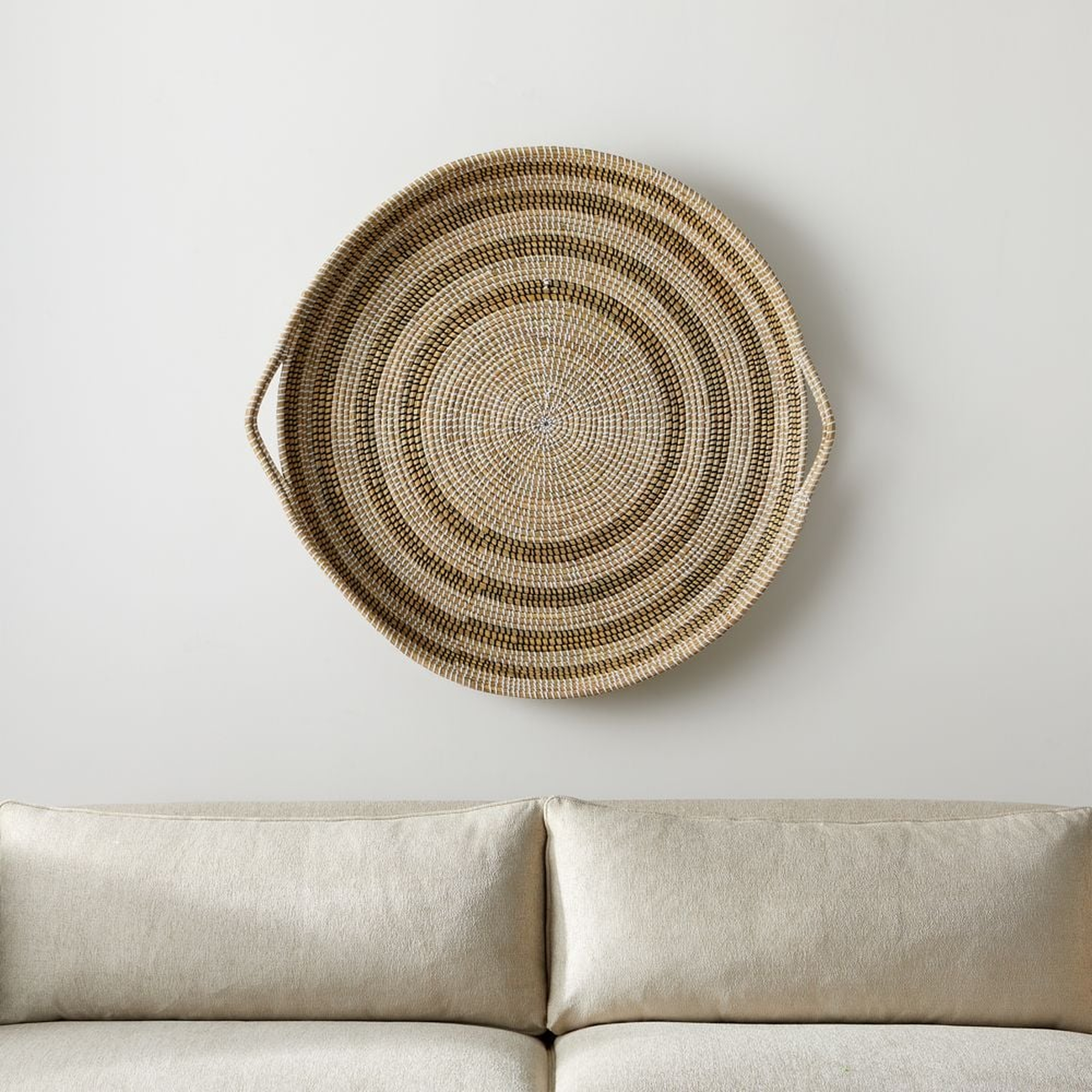 'Dana' Hand-Crafted Round Basket Wall Art 39"x5.9" - Crate and Barrel