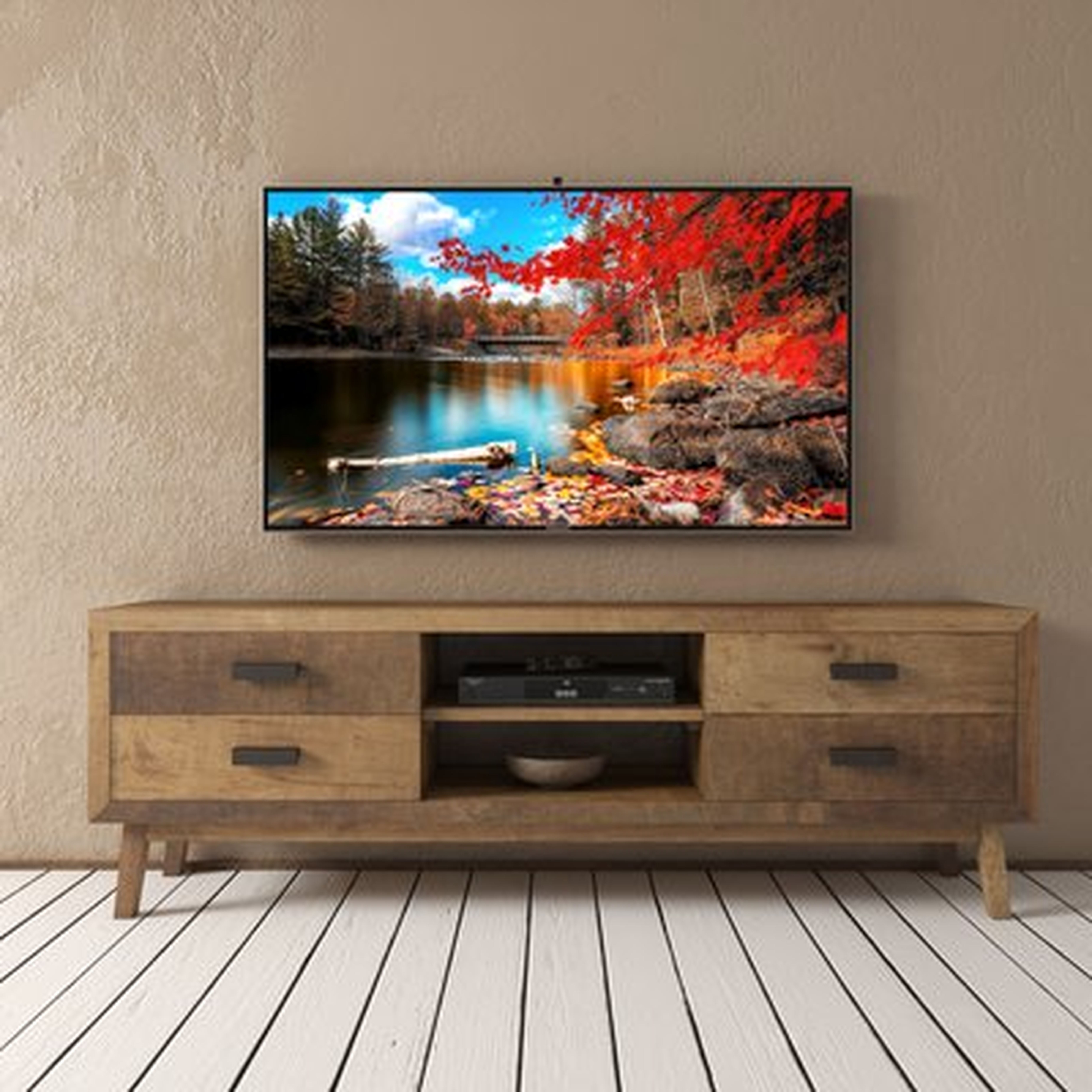 Aguon Solid Wood TV Stand for TVs up to 75 inches - AllModern