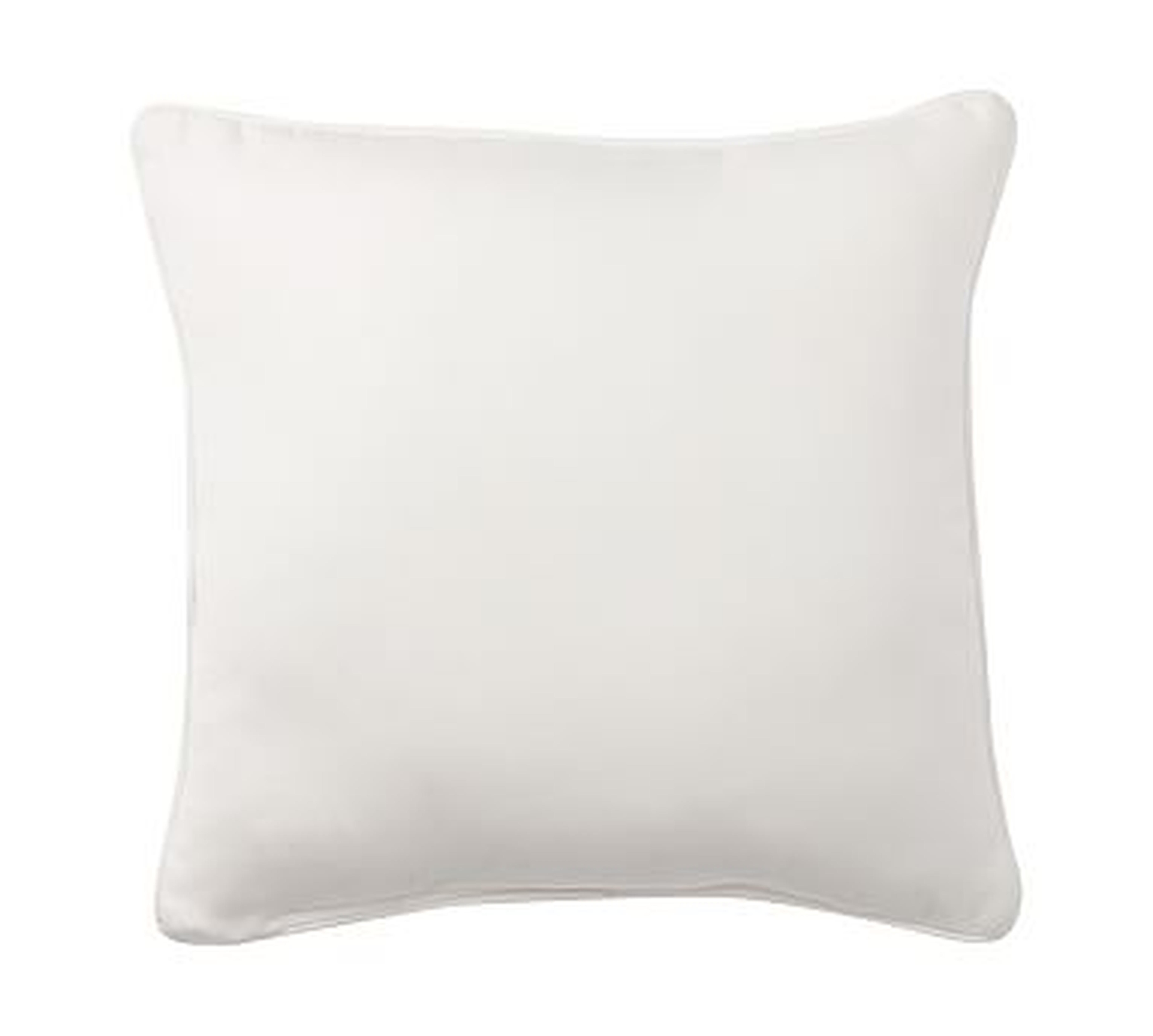 Sunbrella(R) Contrast Piped Solid Indoor/Outdoor Pillow, 24", Natural - Pottery Barn