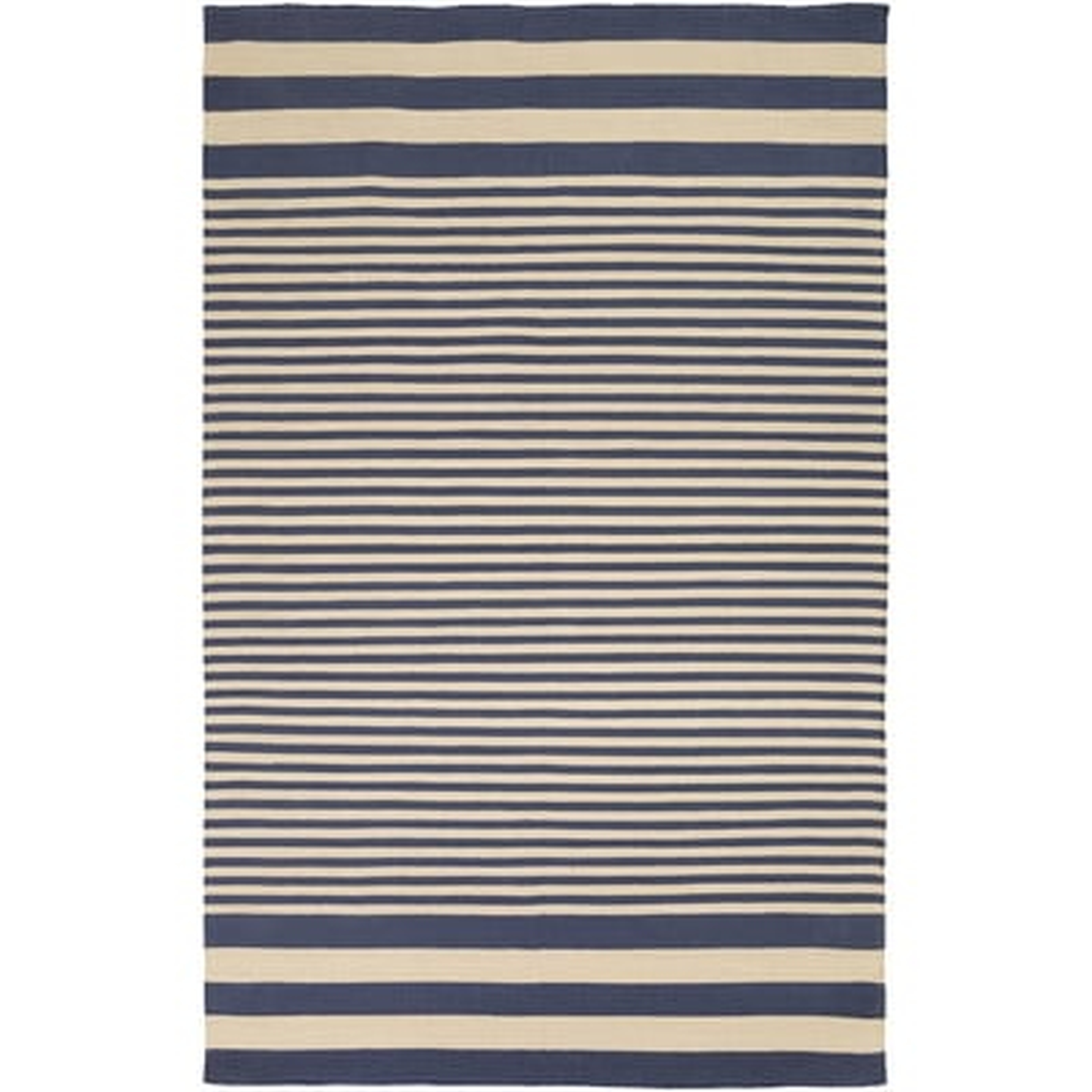 Kinslee Beige/Navy Stripe Area Rug 8' x 11' - Wayfair