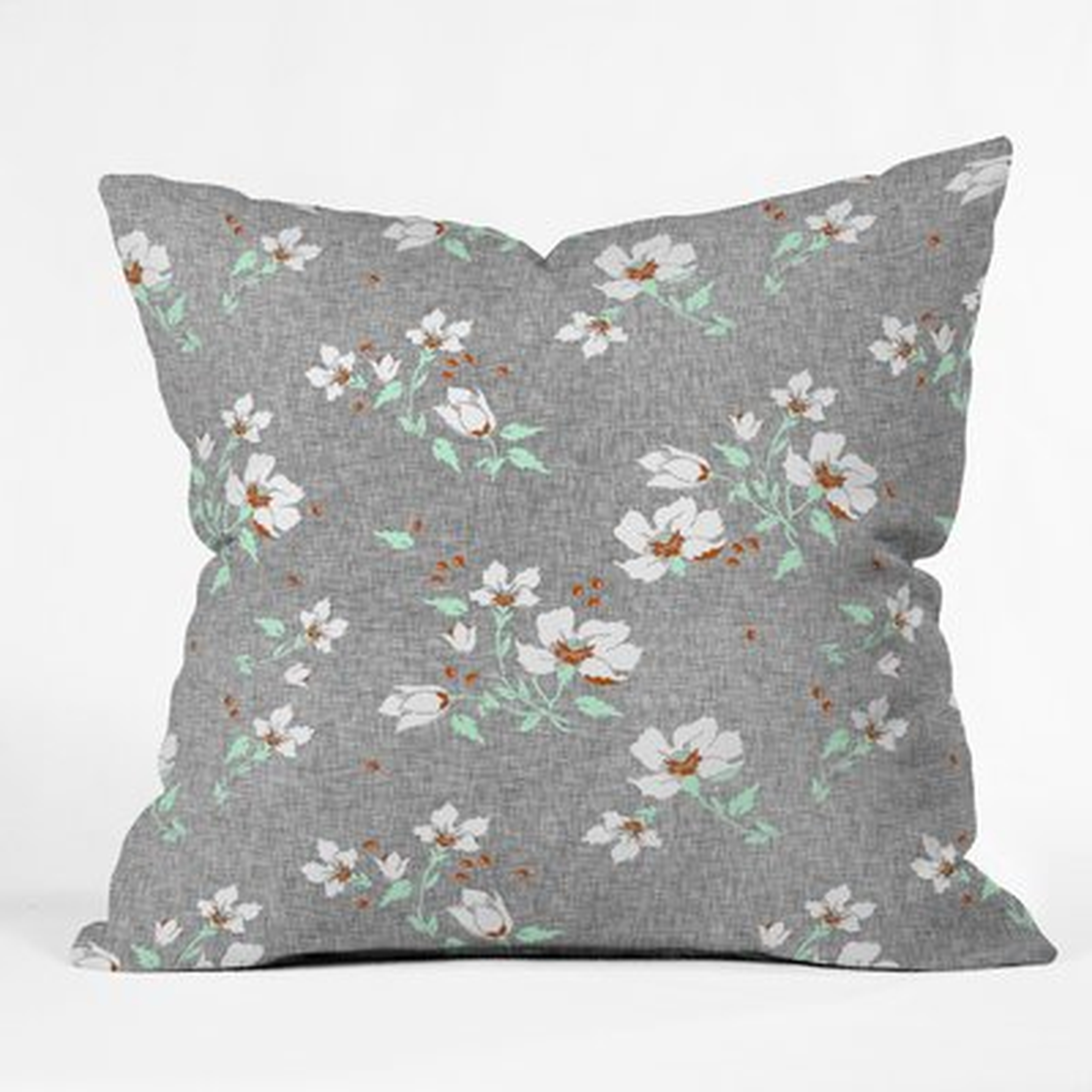 Holli Zollinger Floral Mint Throw Pillow - Wayfair
