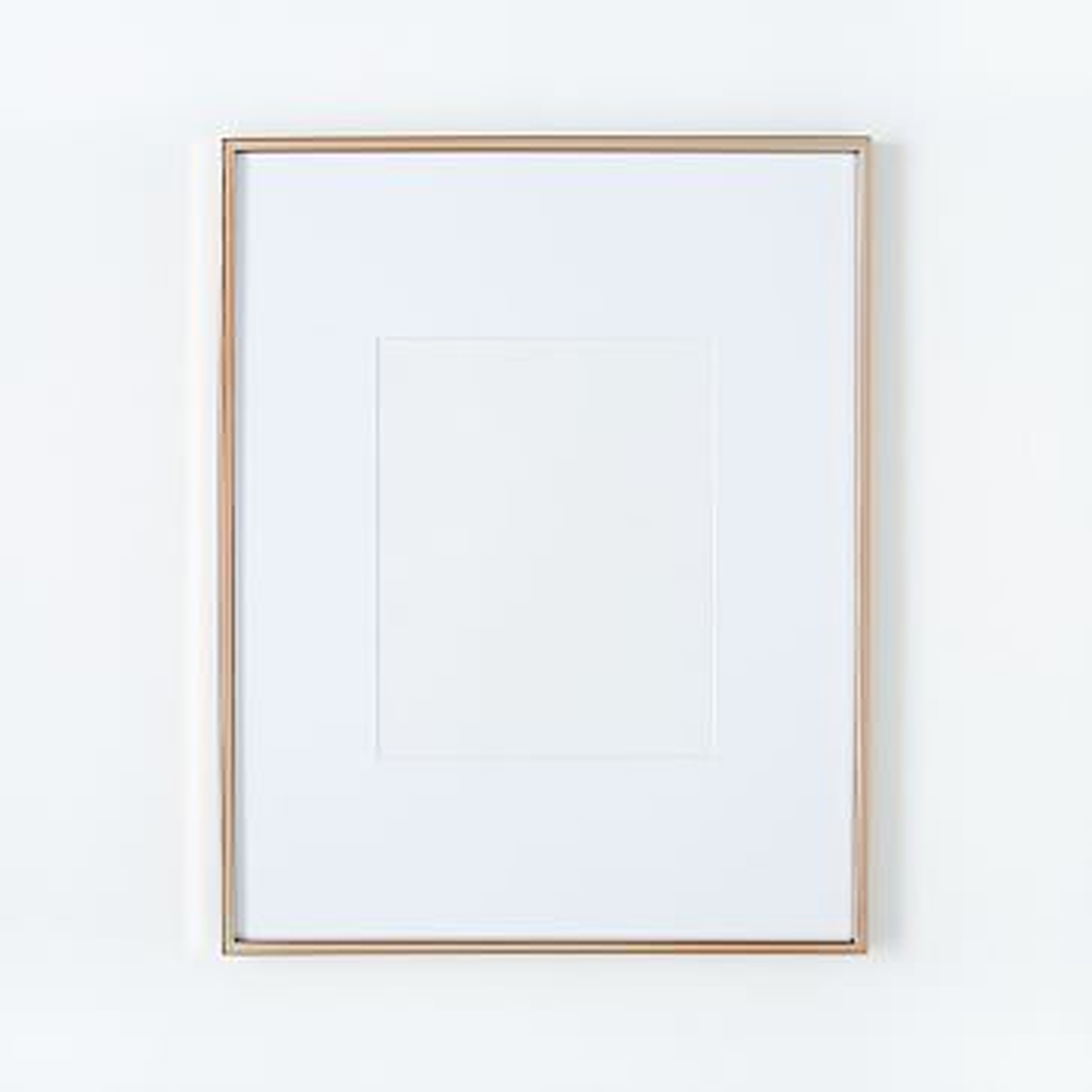 Gallery Frame, Rose Gold, 8" x 10" (15" x 19" without mat) - West Elm